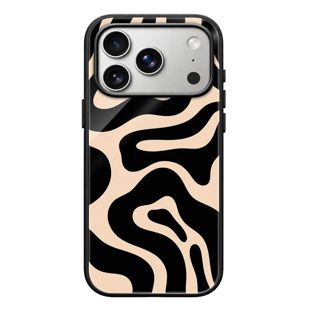 Zebra Liquid Wave Glass Case