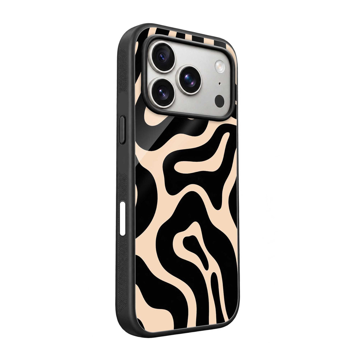 Zebra Liquid Wave Glass Case