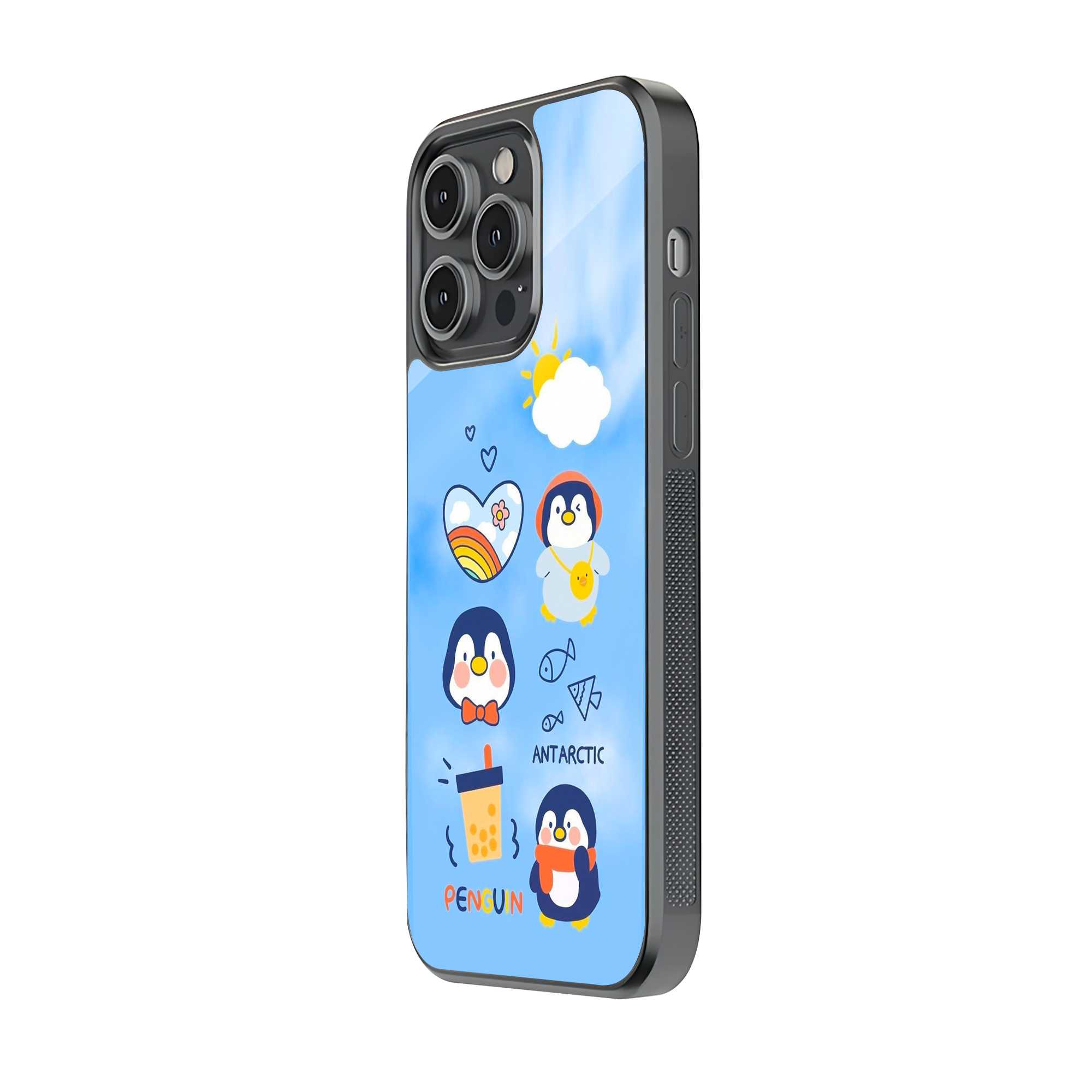Cartoon Penguin Glass Case image 1