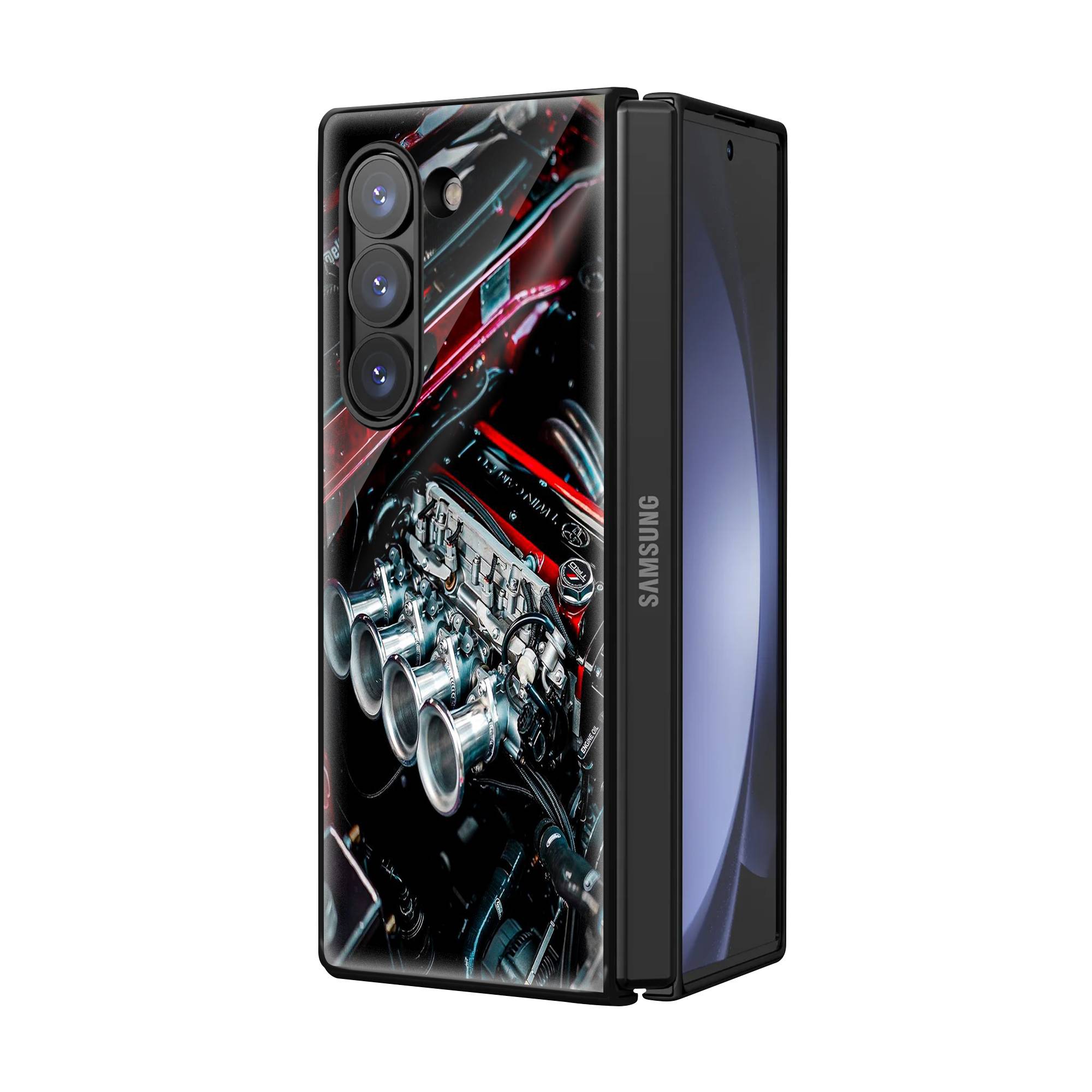 Motor Turbo Samsung Z Fold Glass Case image 1