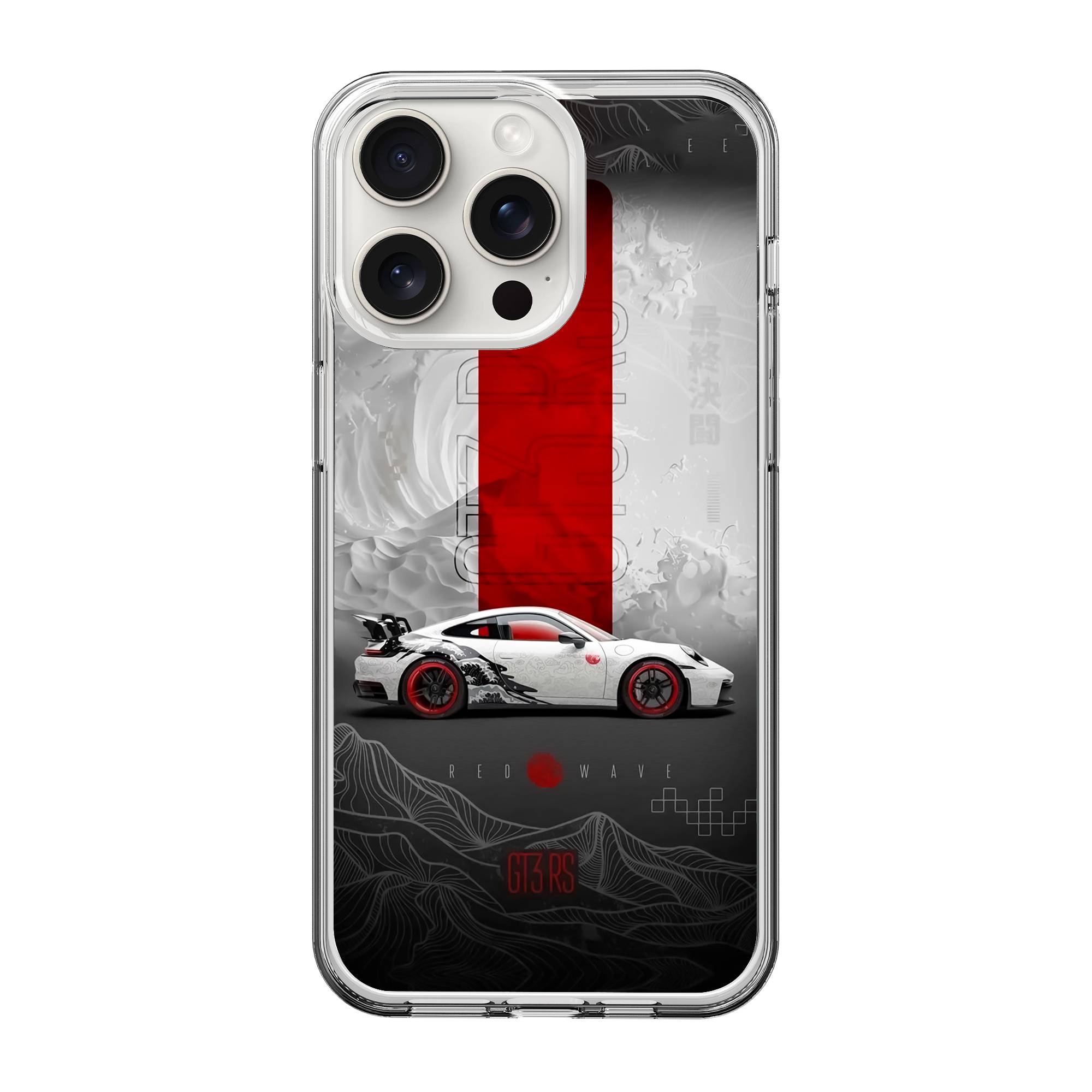 Red Wave Clear Case image 0