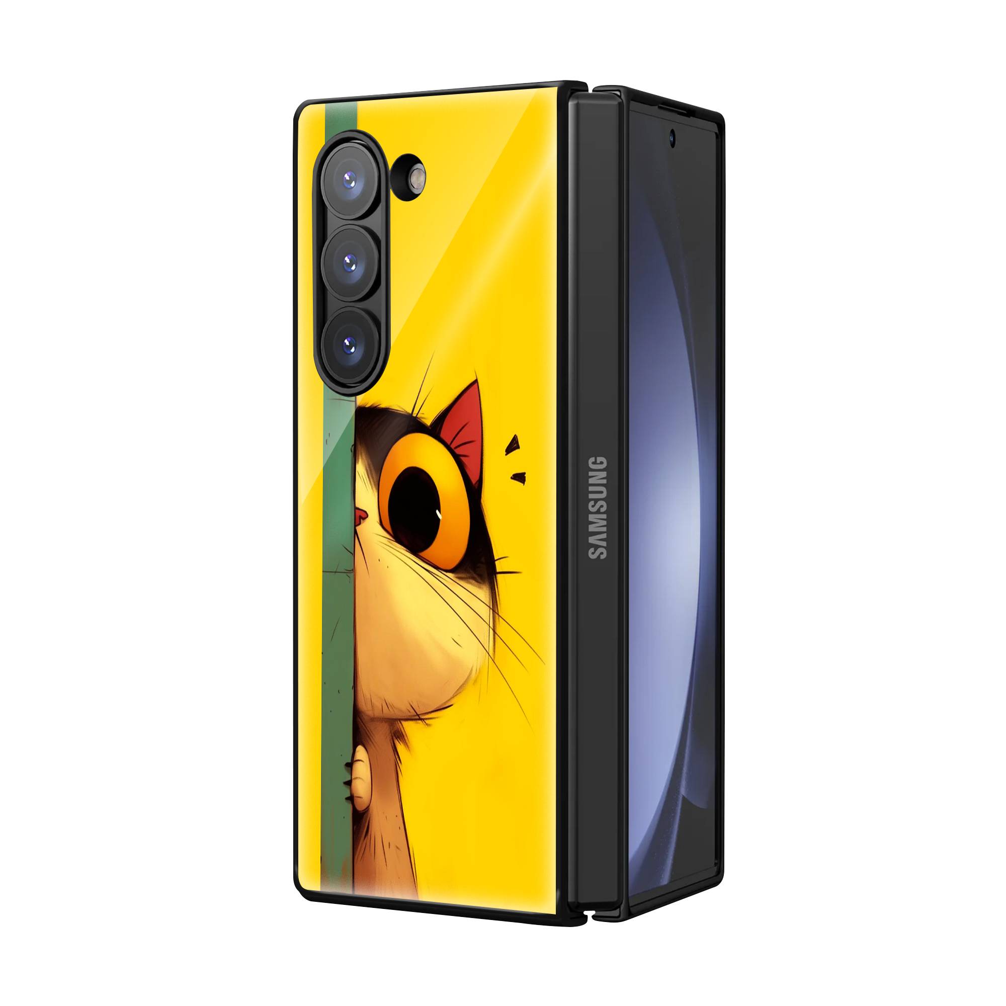 Innocent Cat Samsung Z Fold Glass Case image 1