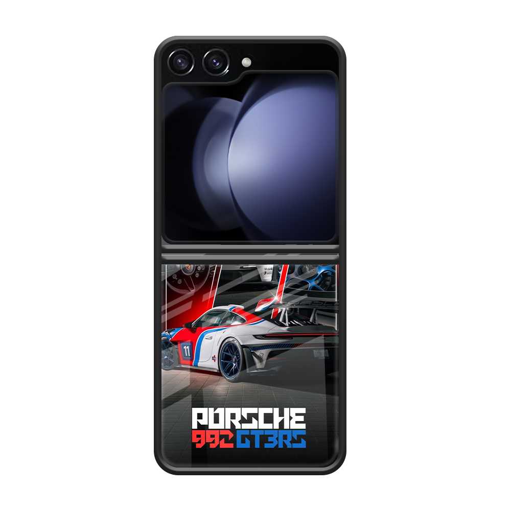 992 Porsche Samsung Z Flip 5 Glass Case image 0
