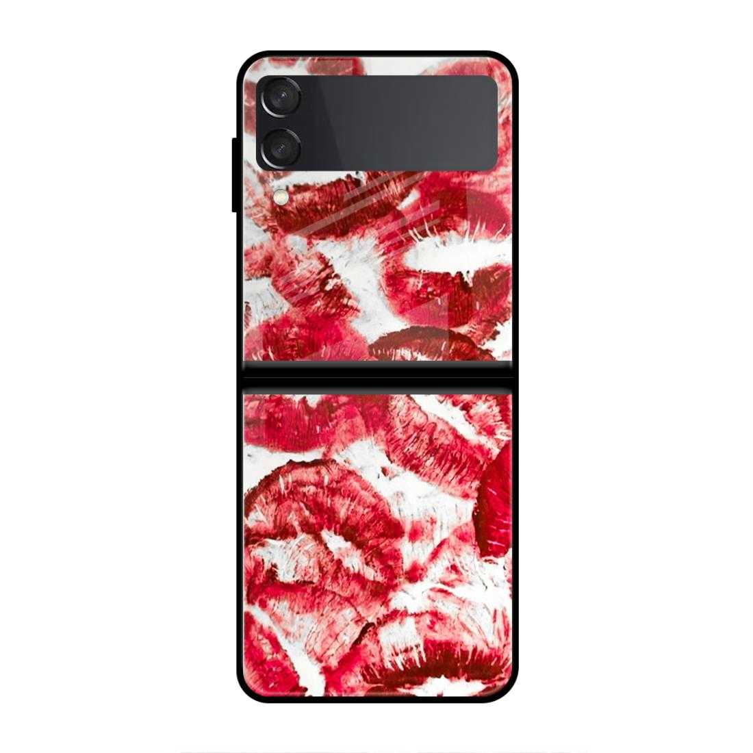 Lipstick Samsung Z Flip 3 Glass Case image 0