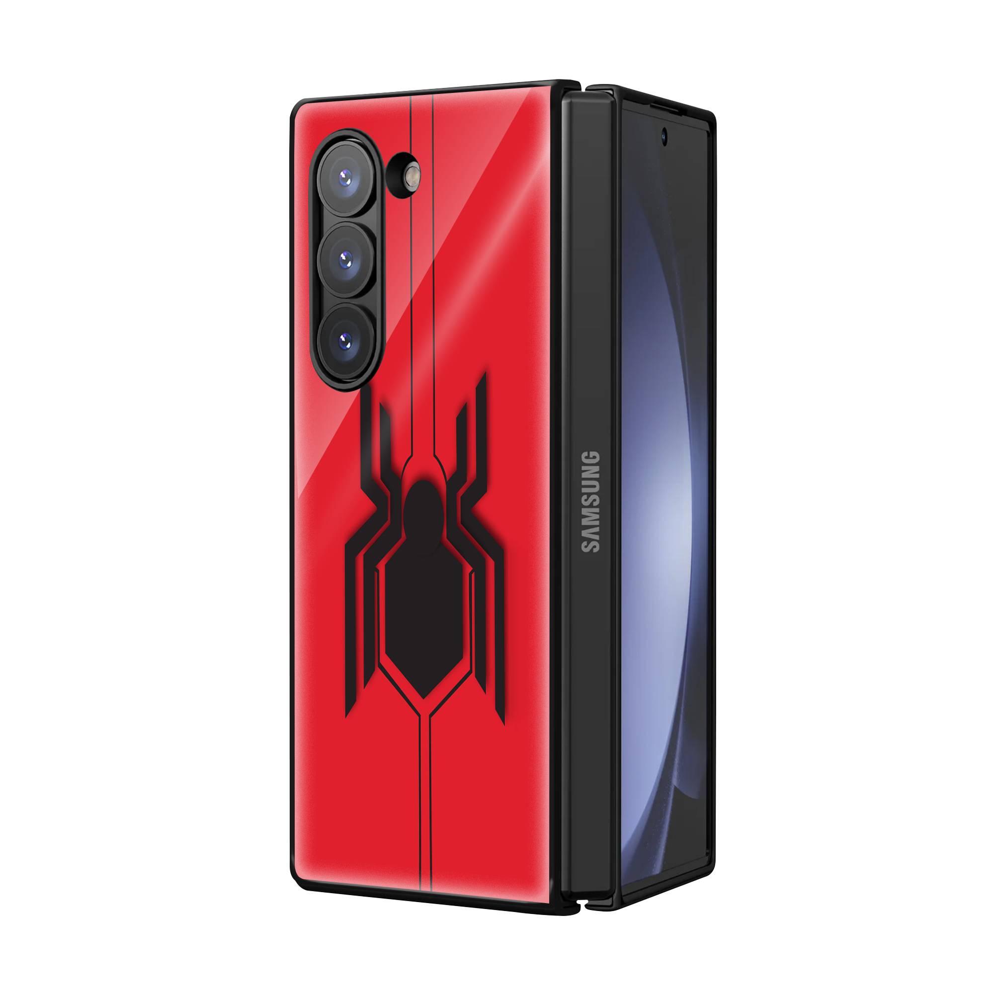 Spiderman Logo Samsung Z Fold Glass Case image 1