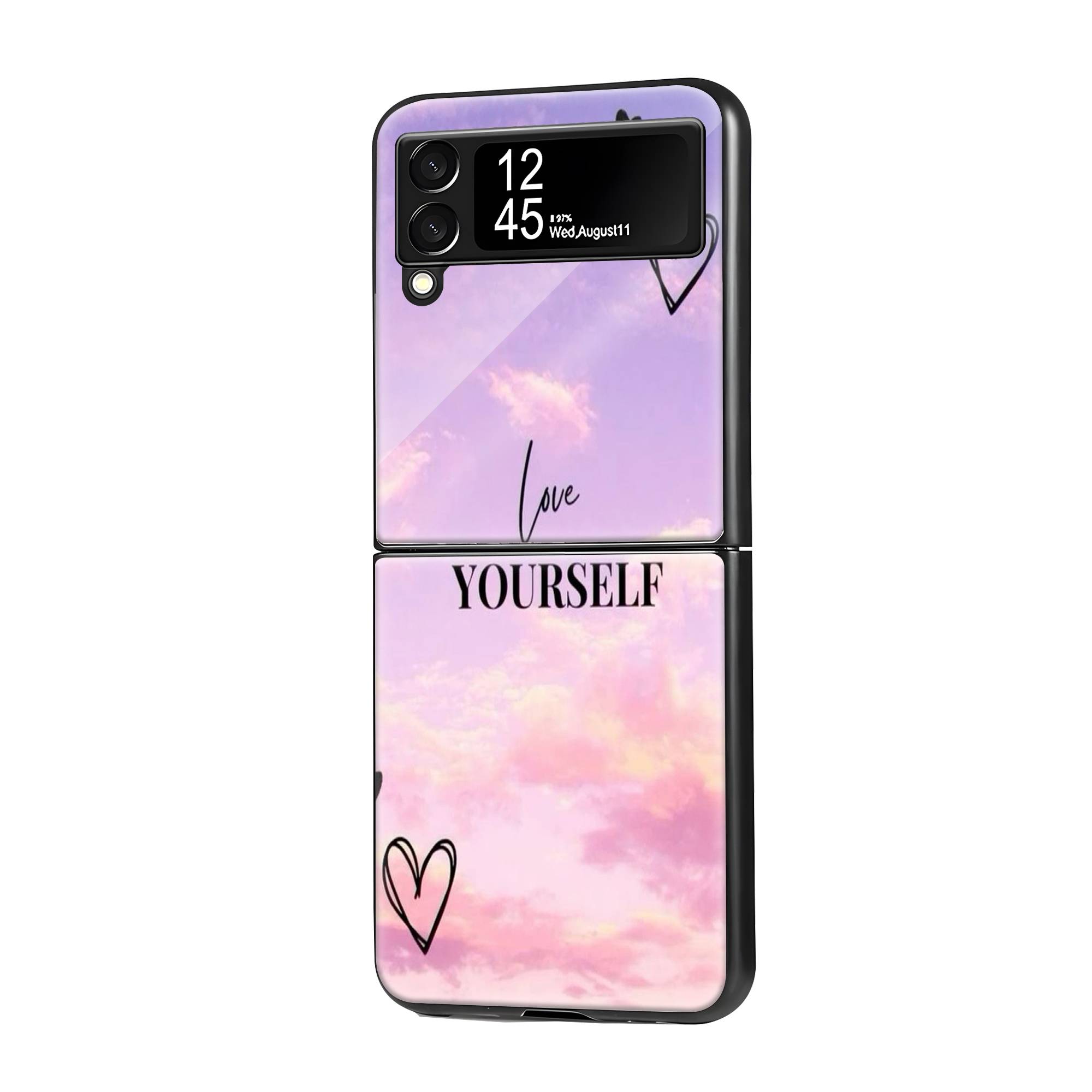Self Love Samsung Z Flip Glass Case image 0