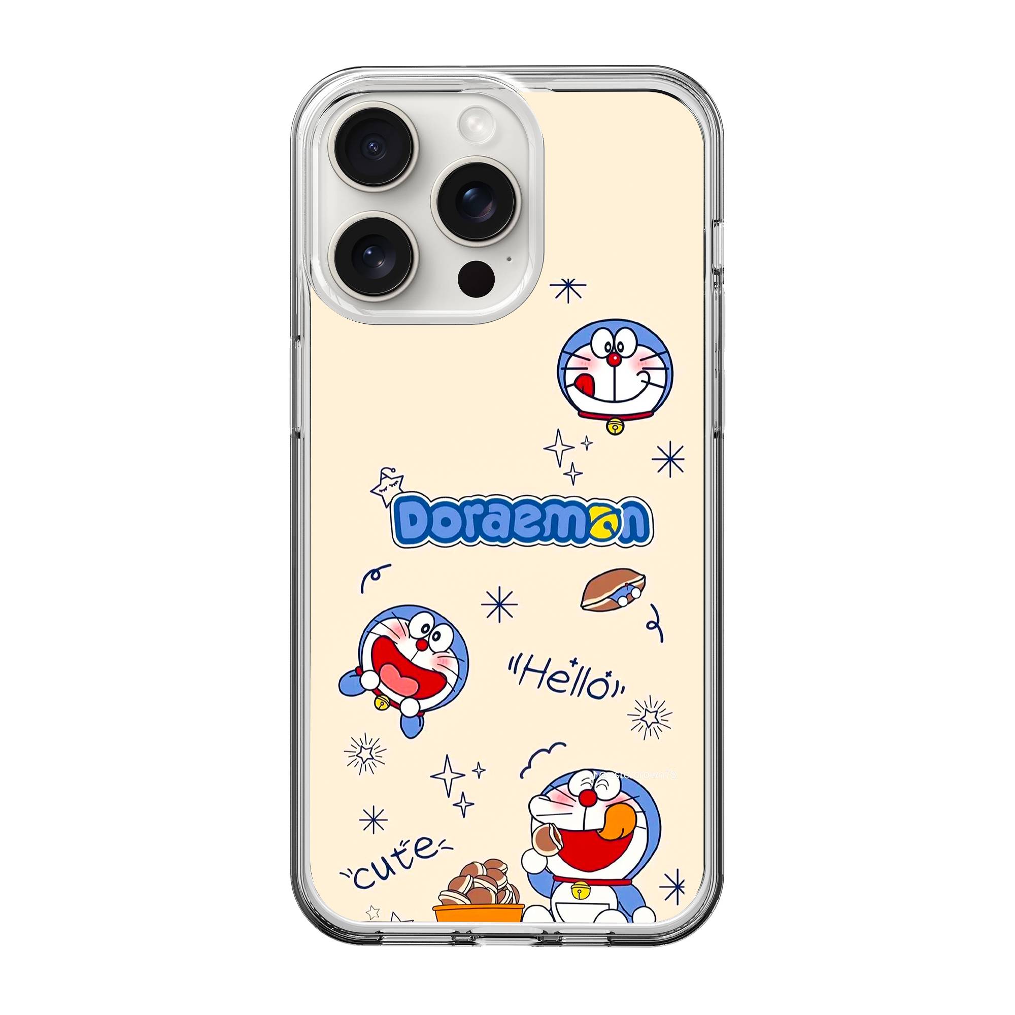 Cute Doraemon Clear Case image 0