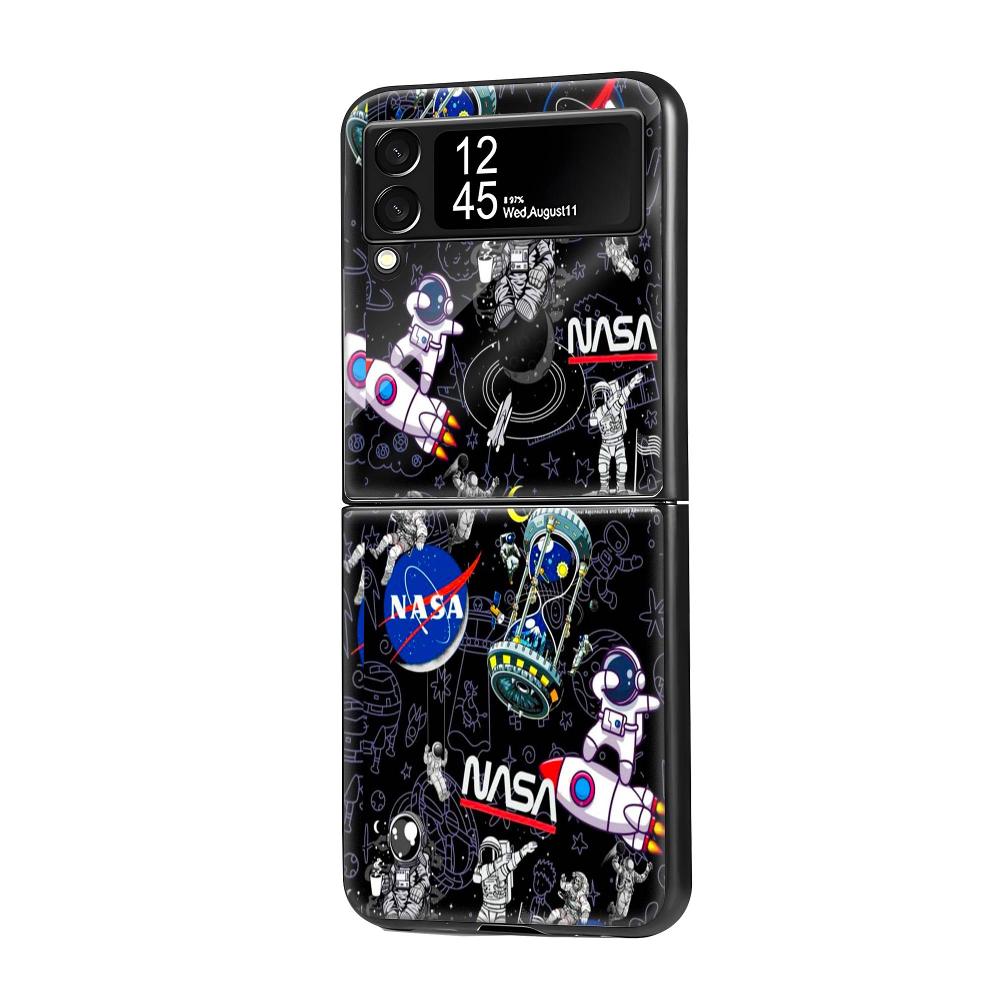 Space Aesthetic Samsung Z Flip Glass Case image 0
