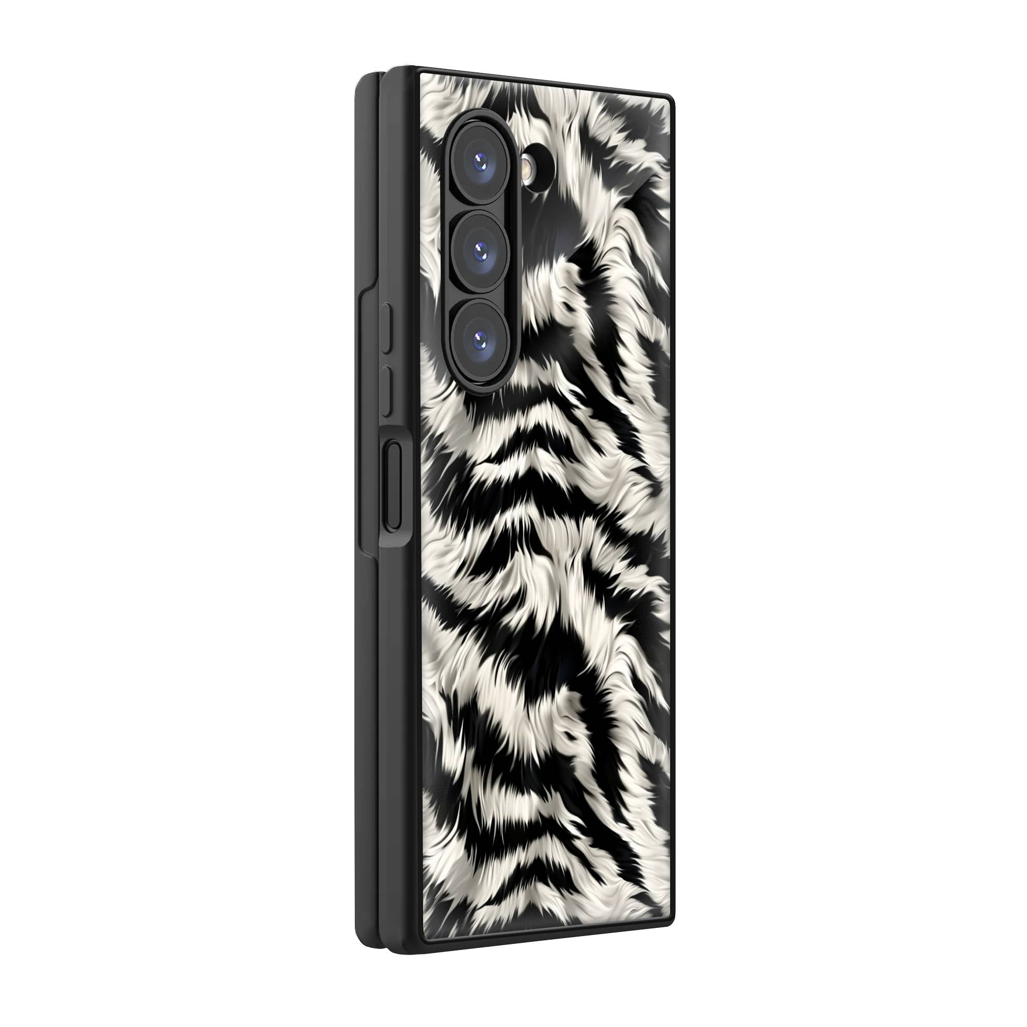 Zebra Fur Samsung Z Fold Glass Case image 0
