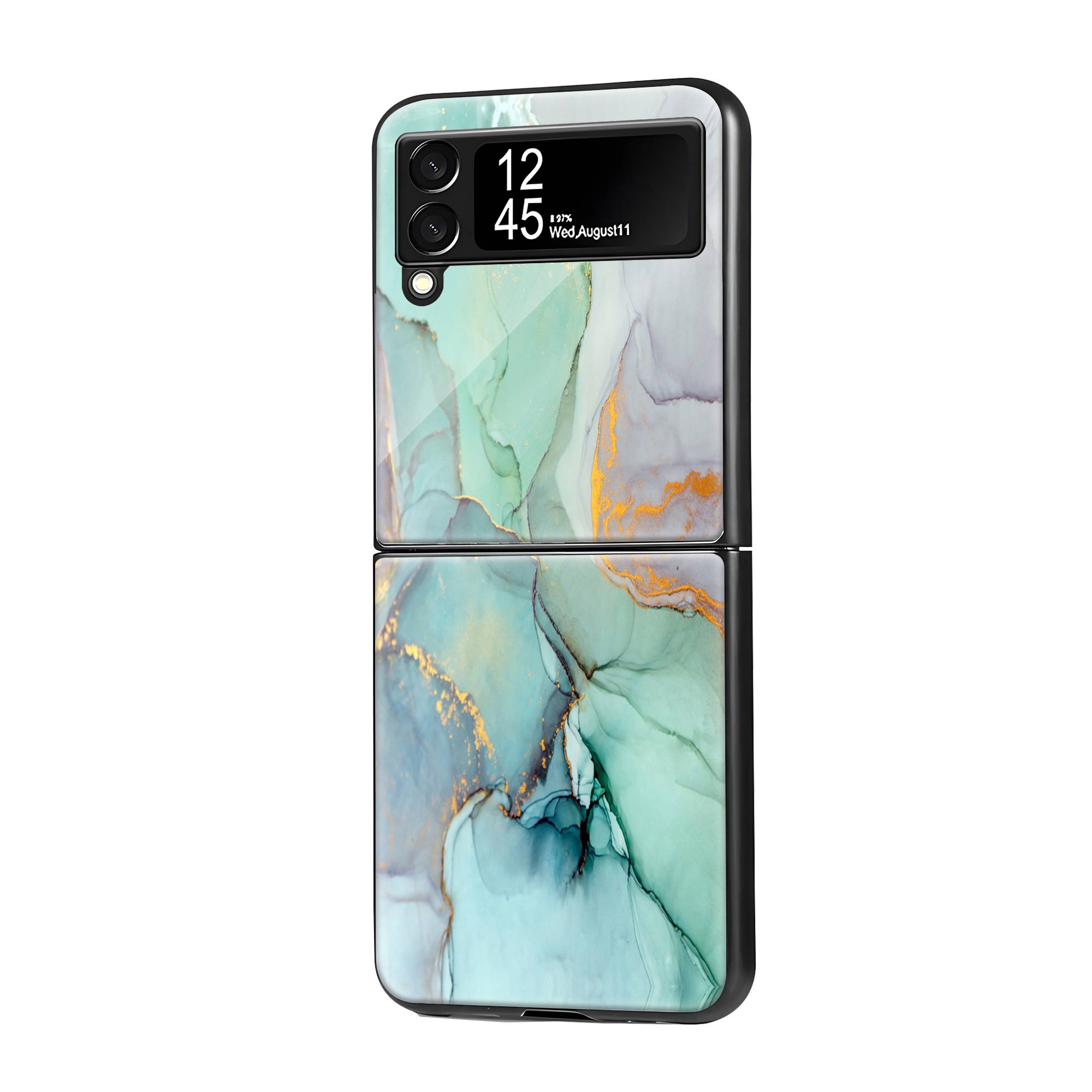 Pastel Marble Samsung Z Flip Glass Case image 0