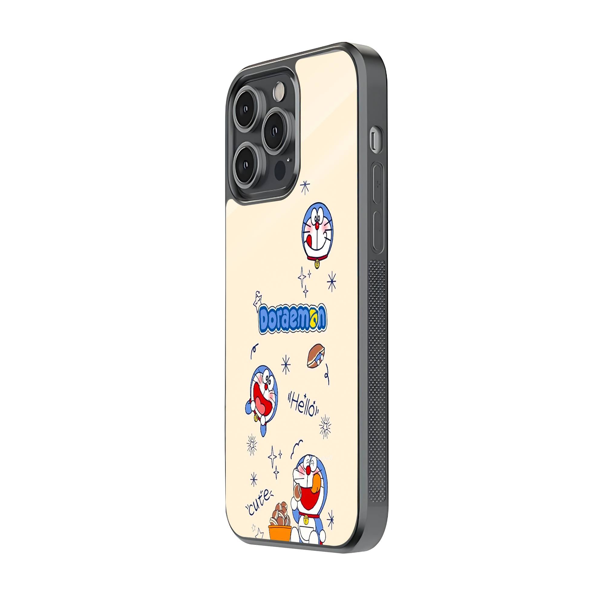 Cute Doraemon Glass Case image 1