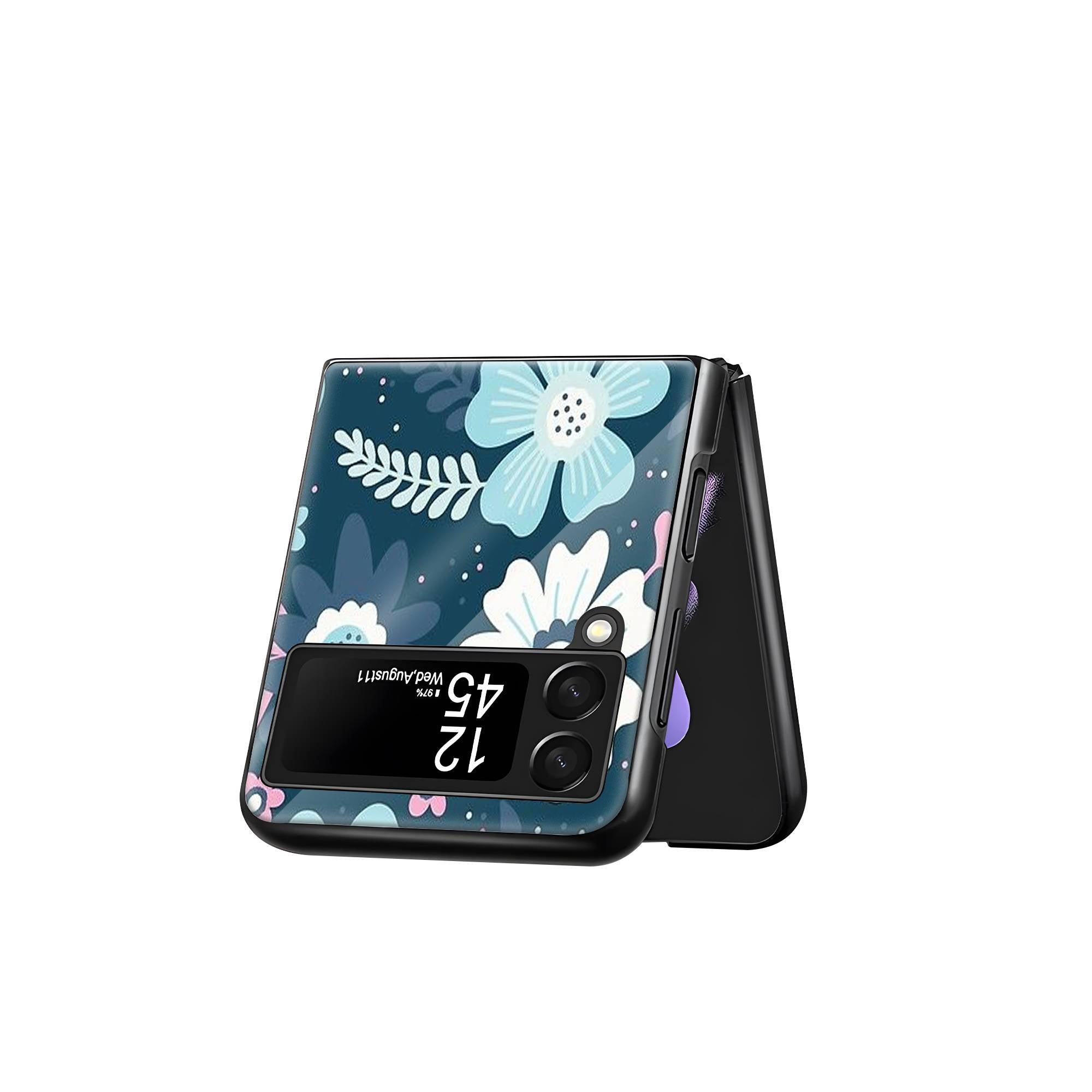 Cutesy Floral Samsung Z Flip Glass Case image 2