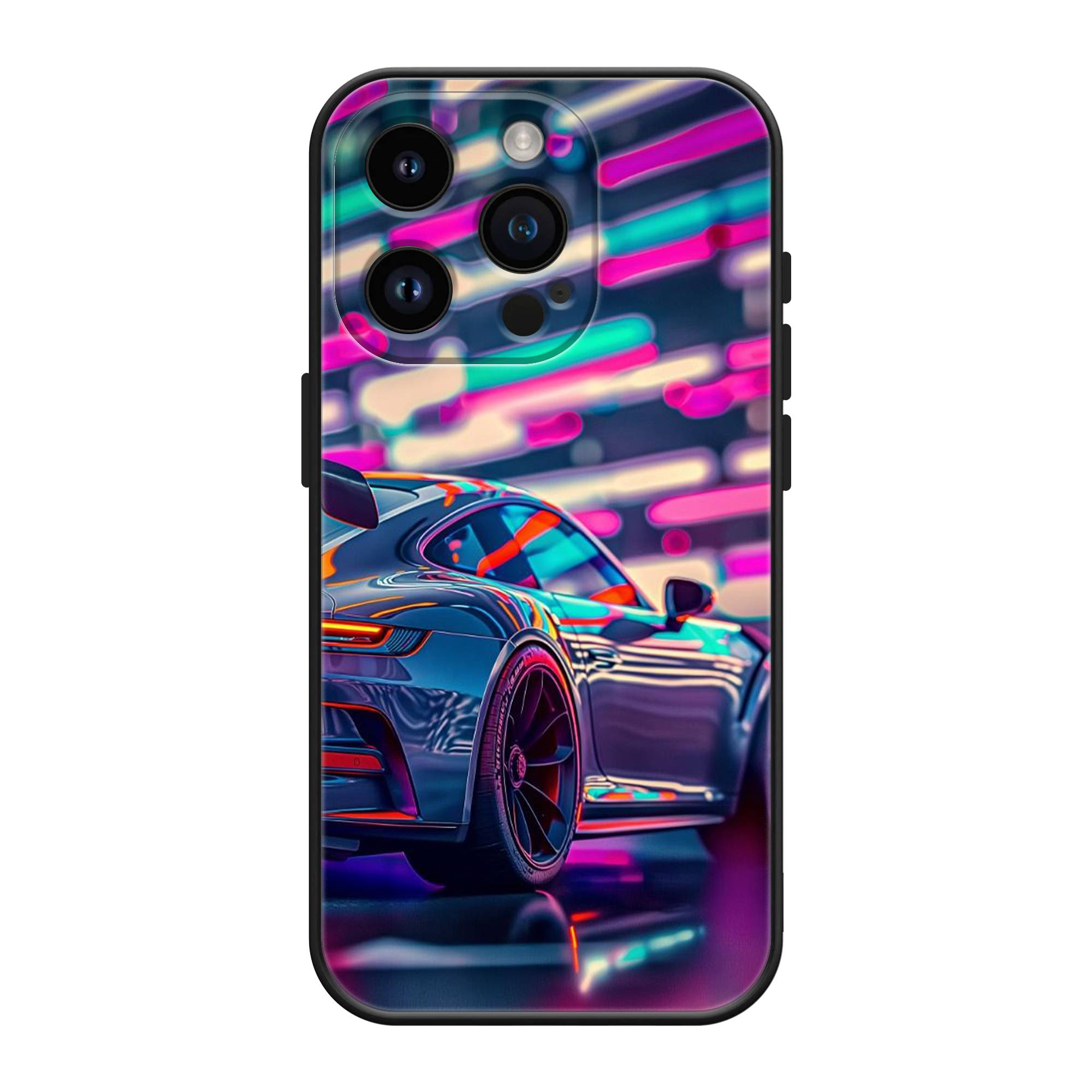 Neon Sports Car Silicone Case image 0