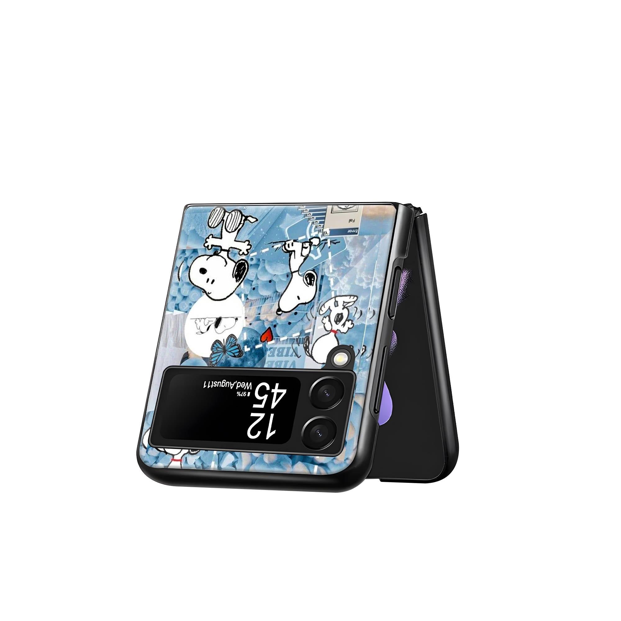 Snoopy Samsung Z Flip Glass Case image 2