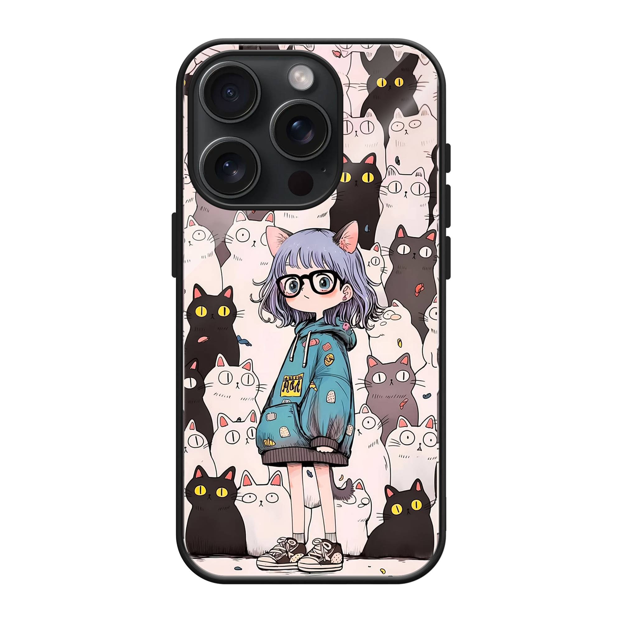 Many Cat Glass Case image 0