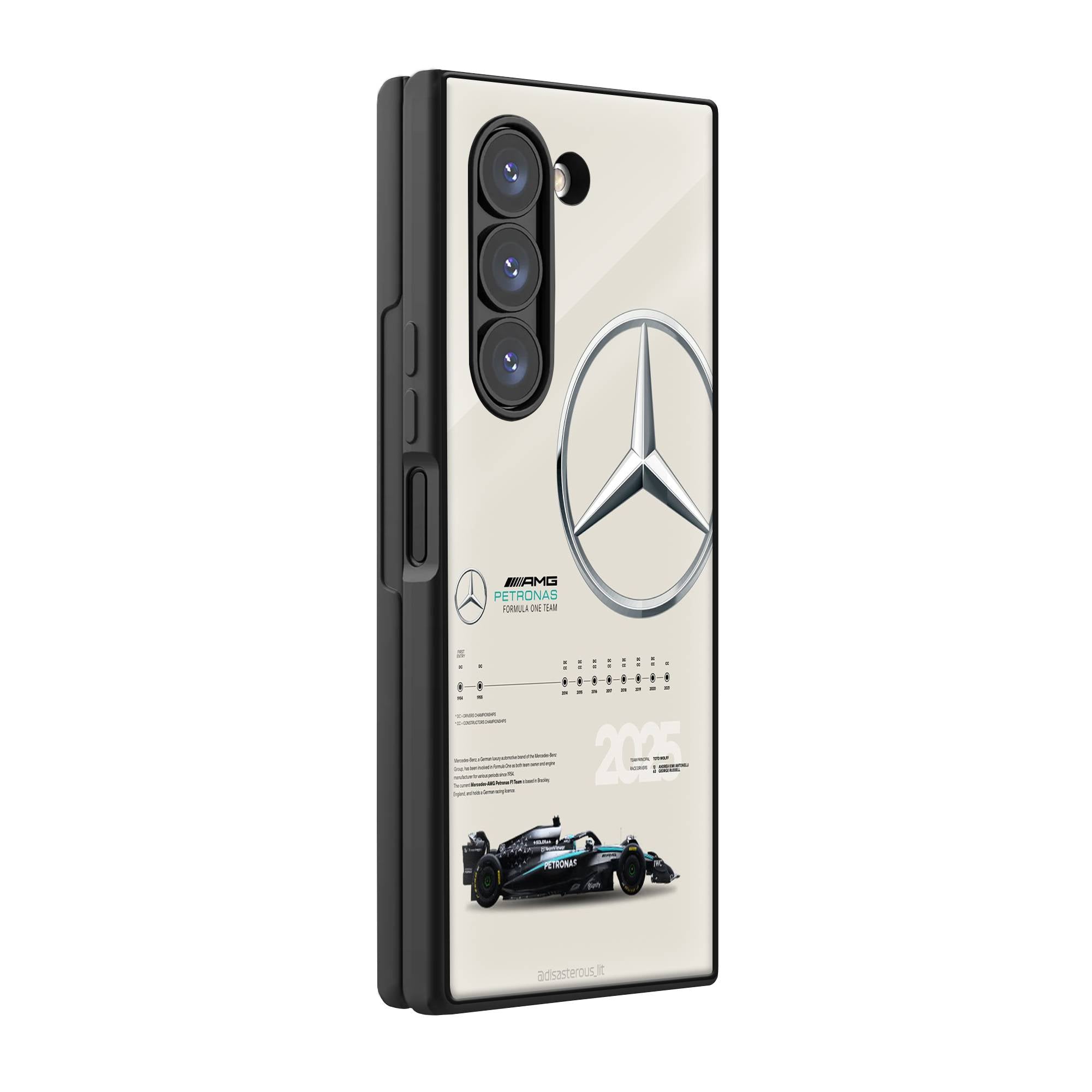 Mercedes F1 Samsung Z Fold Glass Case image 0