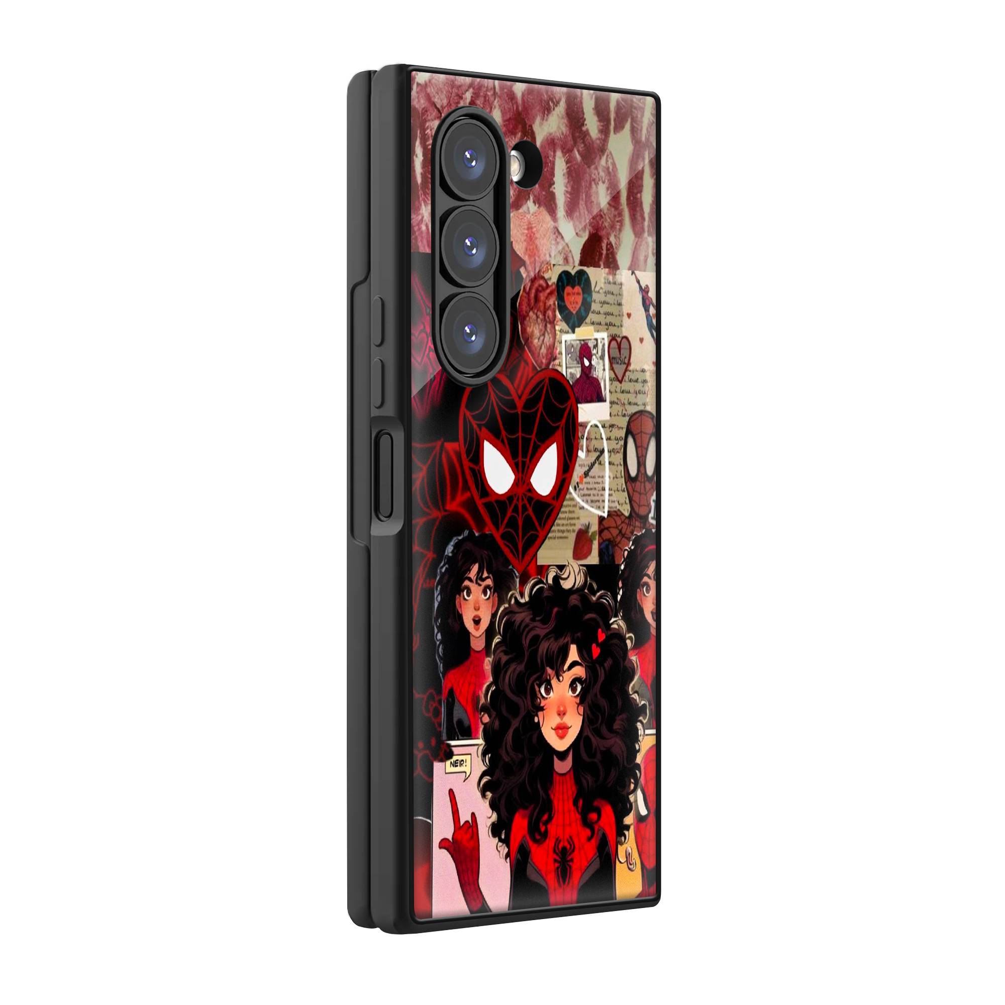Spider Girl Samsung Z Fold Glass Case image 0