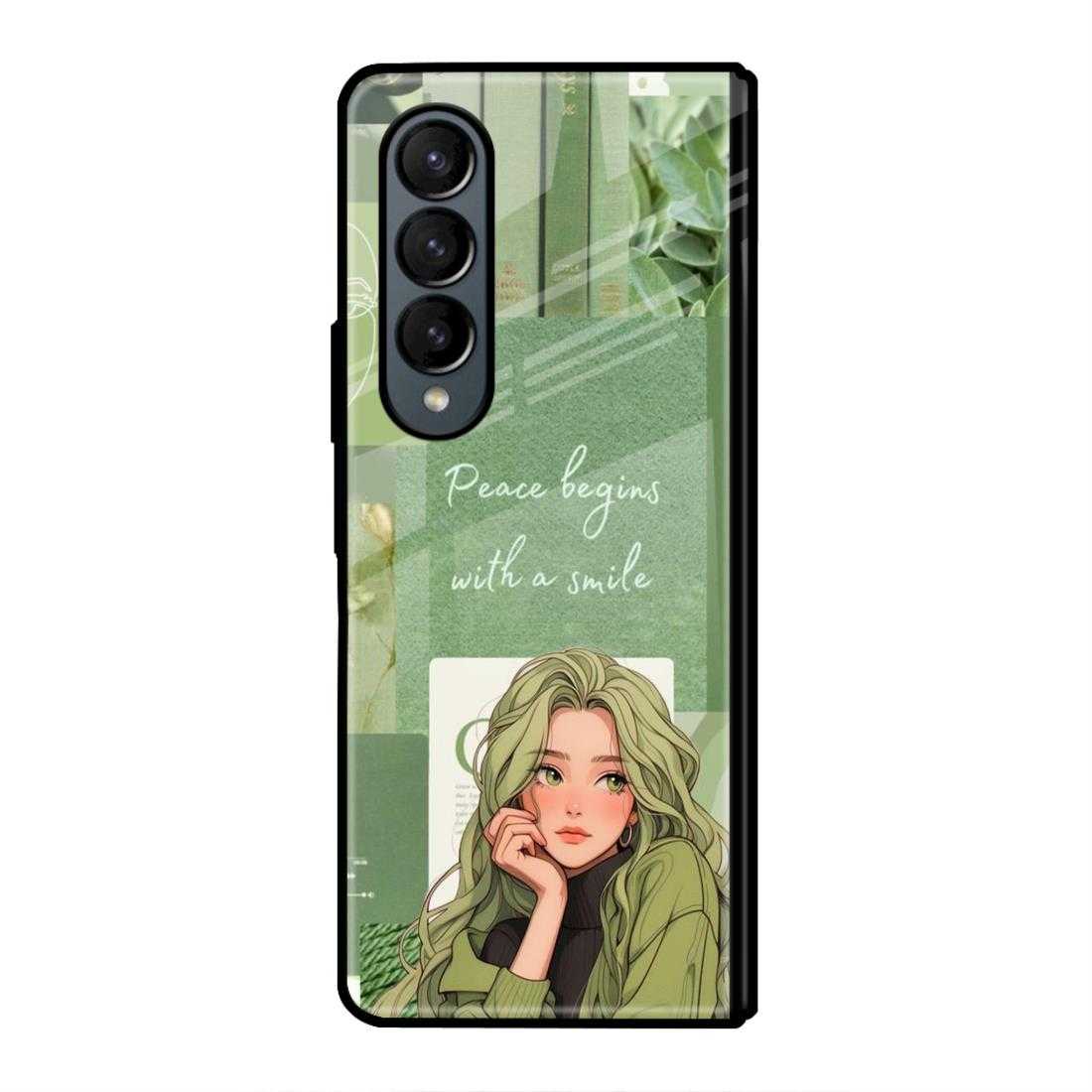Peace Begins Samsung Z Fold 3 Glass Case image 0