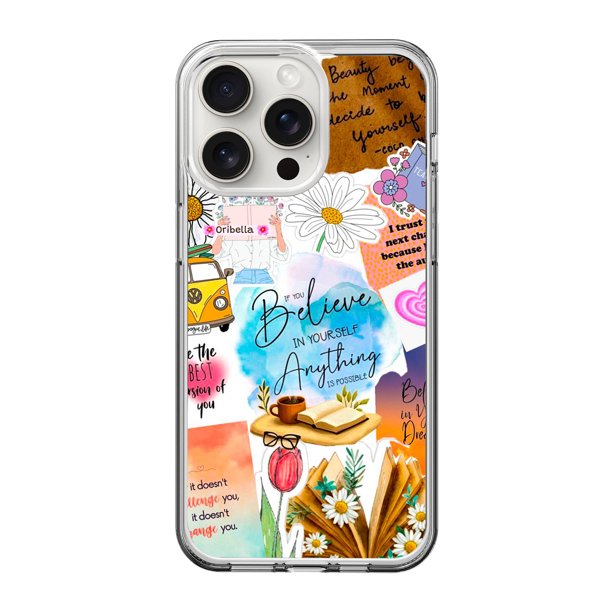 Inspirational Stickers Clear Case image 0