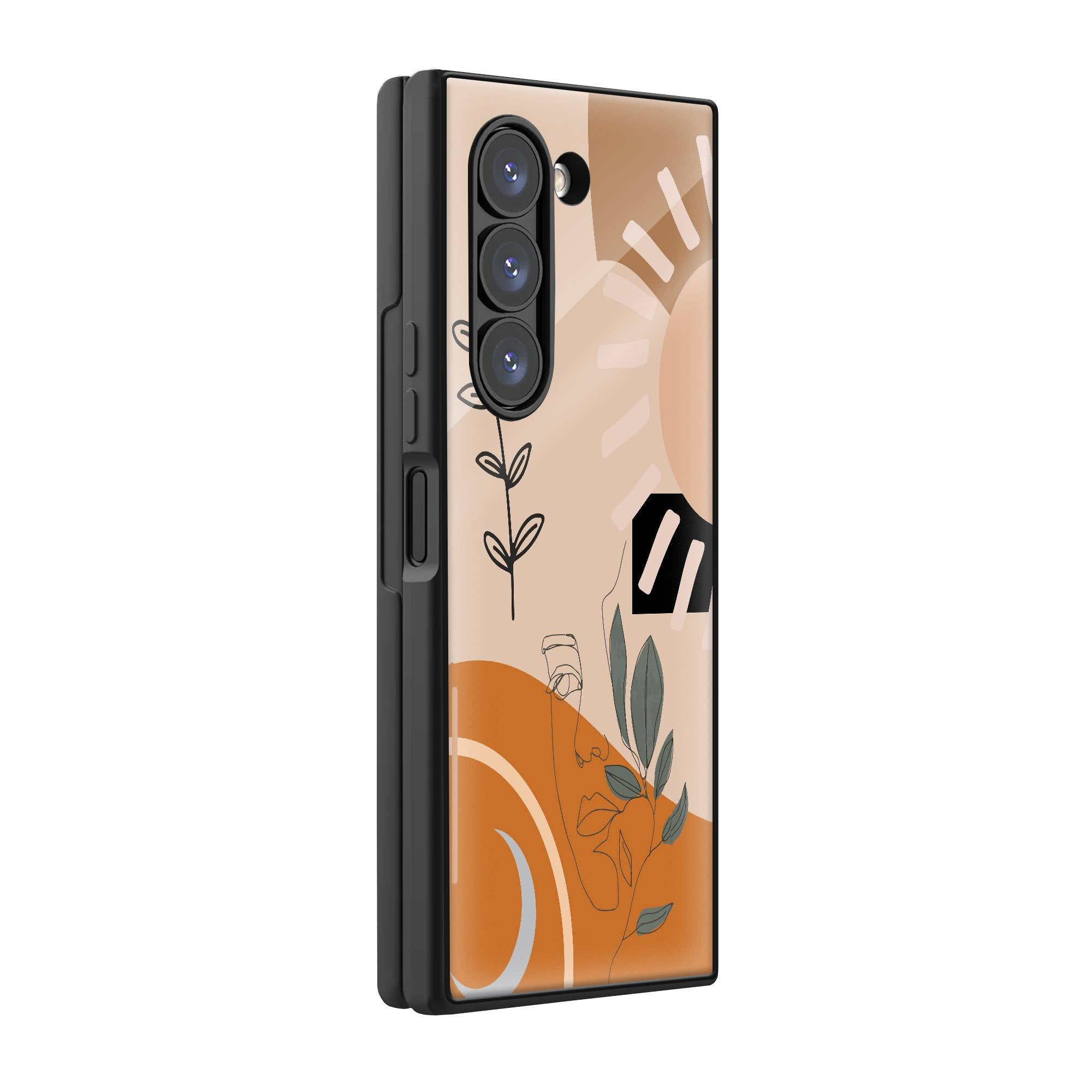 Line Art Samsung Z Fold Glass Case image 0