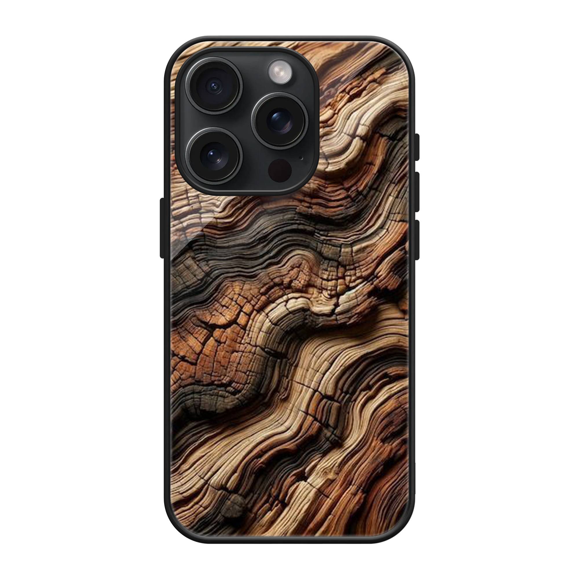 Wooden Texture Glass Case image 0
