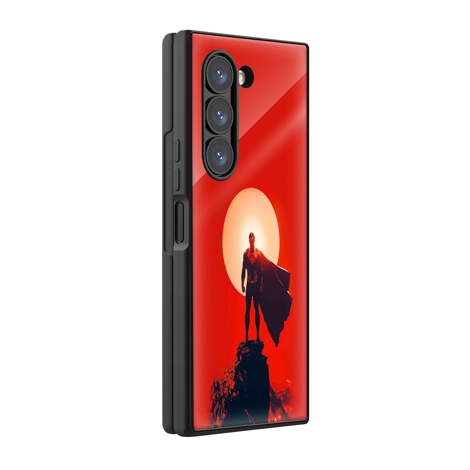 Silhouette Superman Samsung Z Fold Glass Case image 0