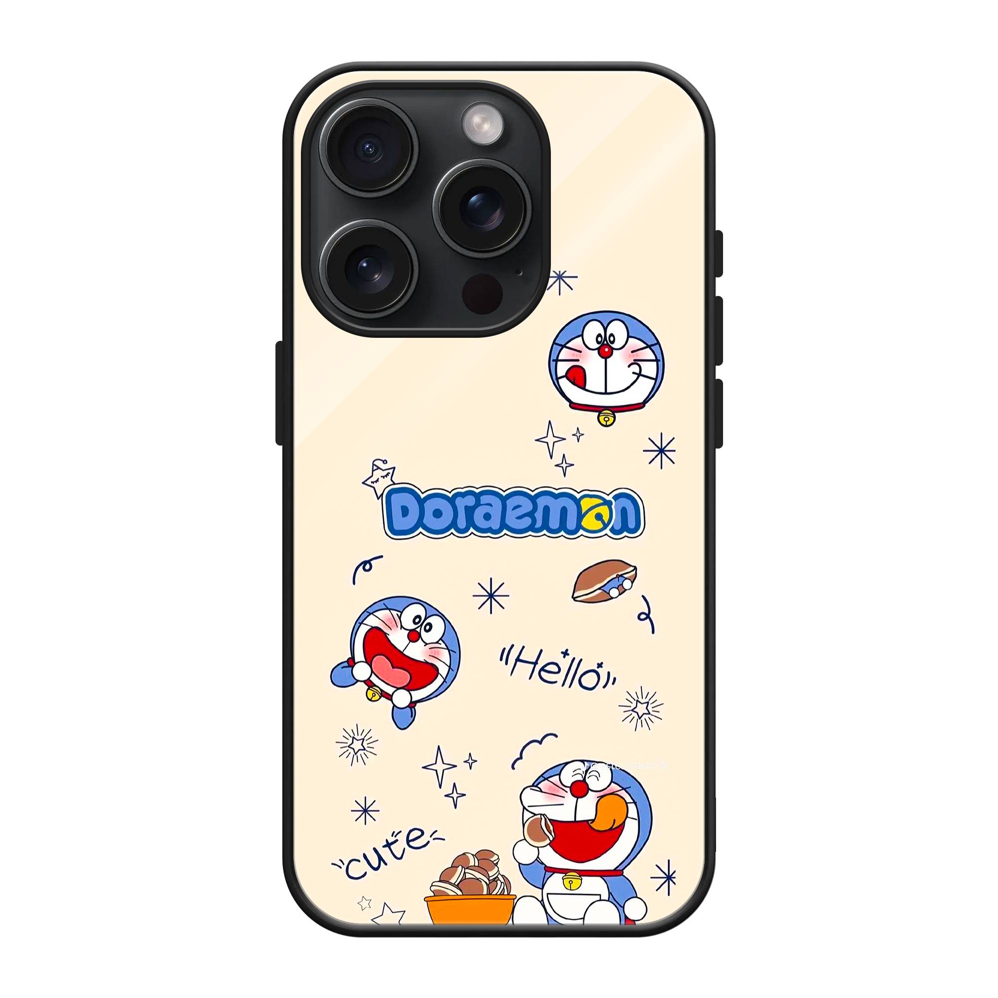 Cute Doraemon Glass Case image 0