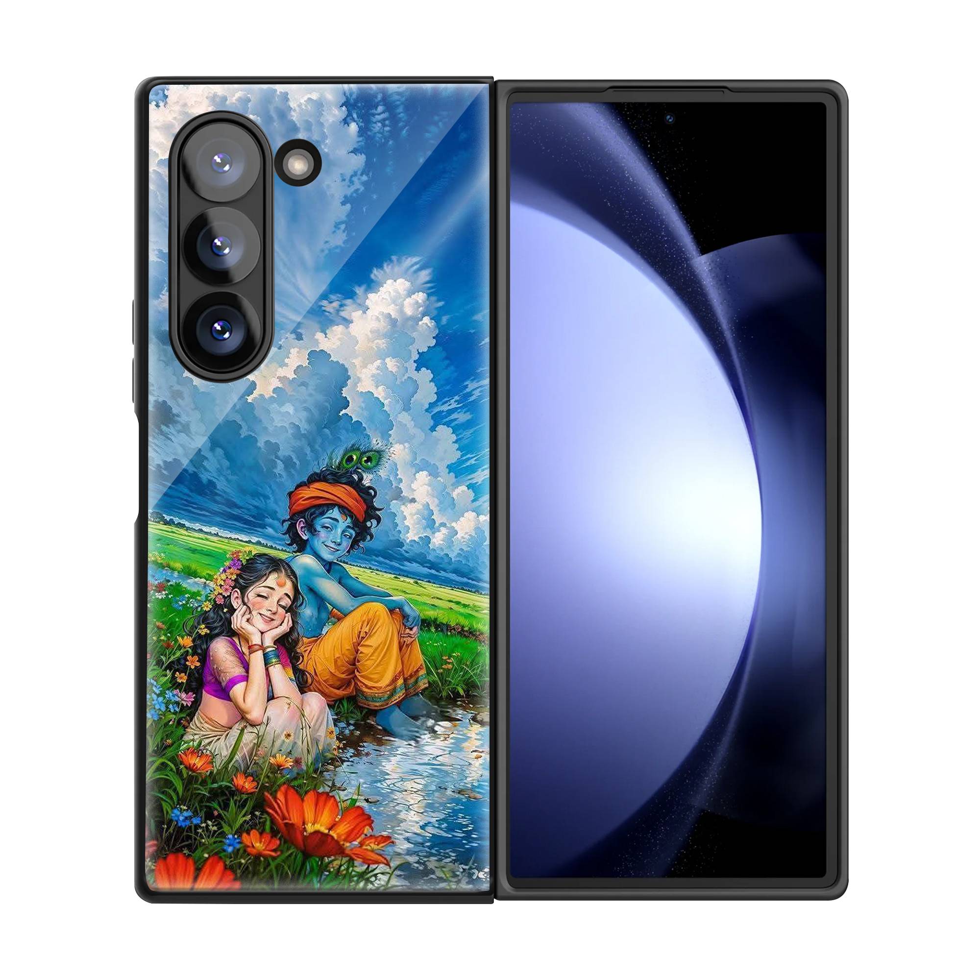 Radhe Krishna Samsung Z Fold Glass Case image 2