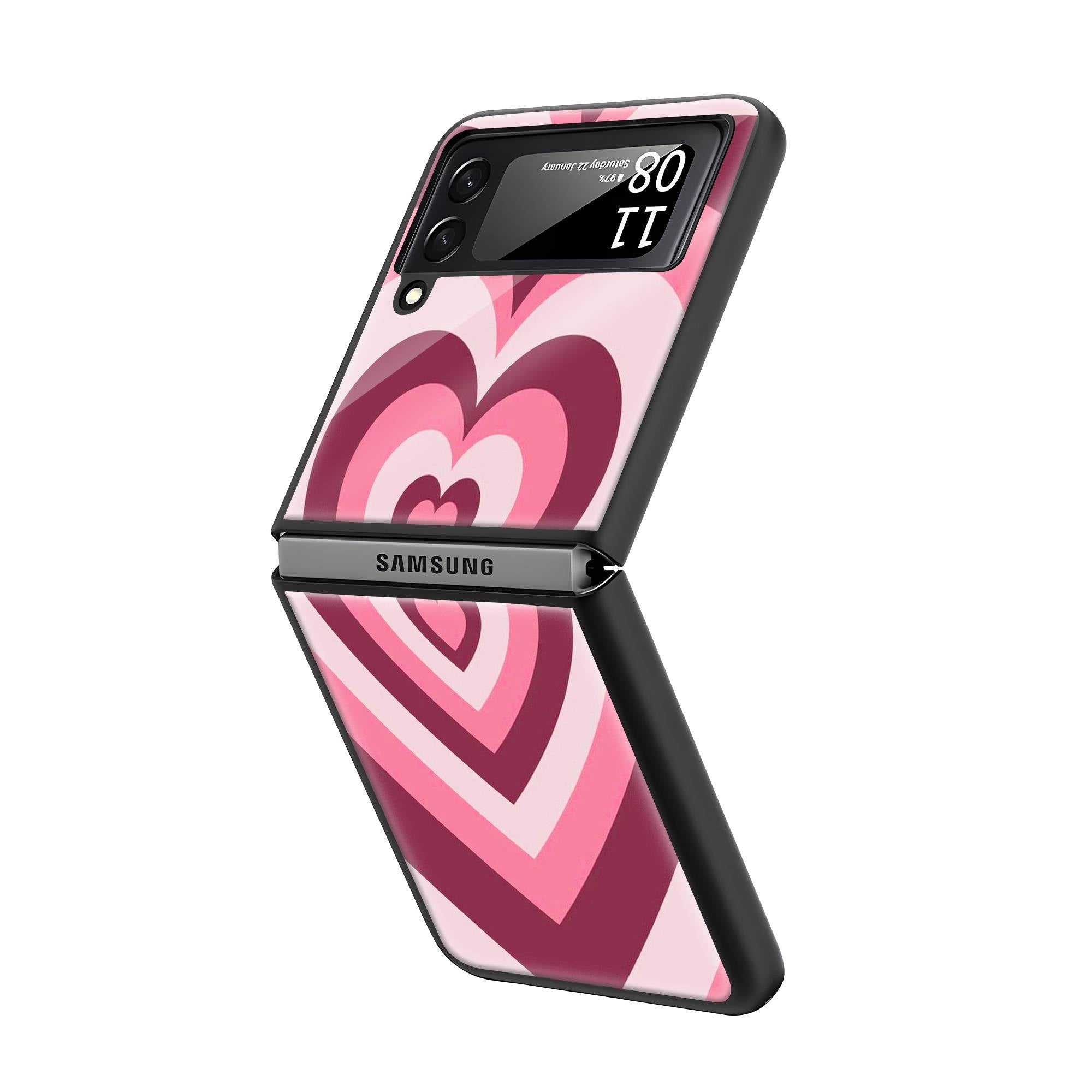 Pink Choko Samsung Z Flip Glass Case image 1