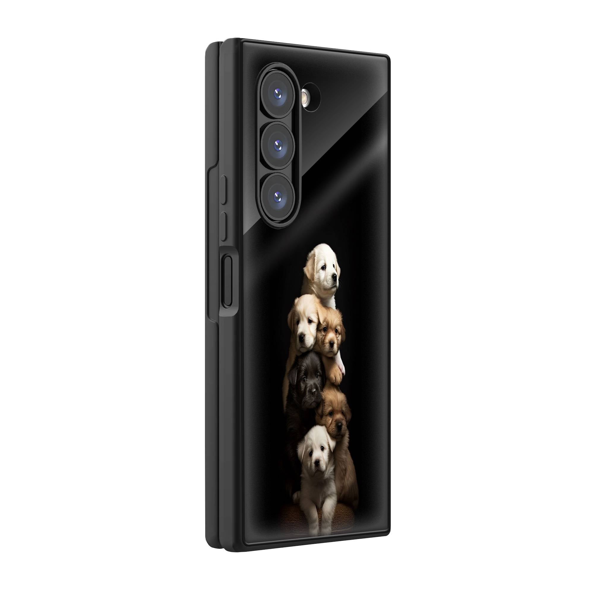 Cute Puppies Samsung Z Fold Glass Case image 0