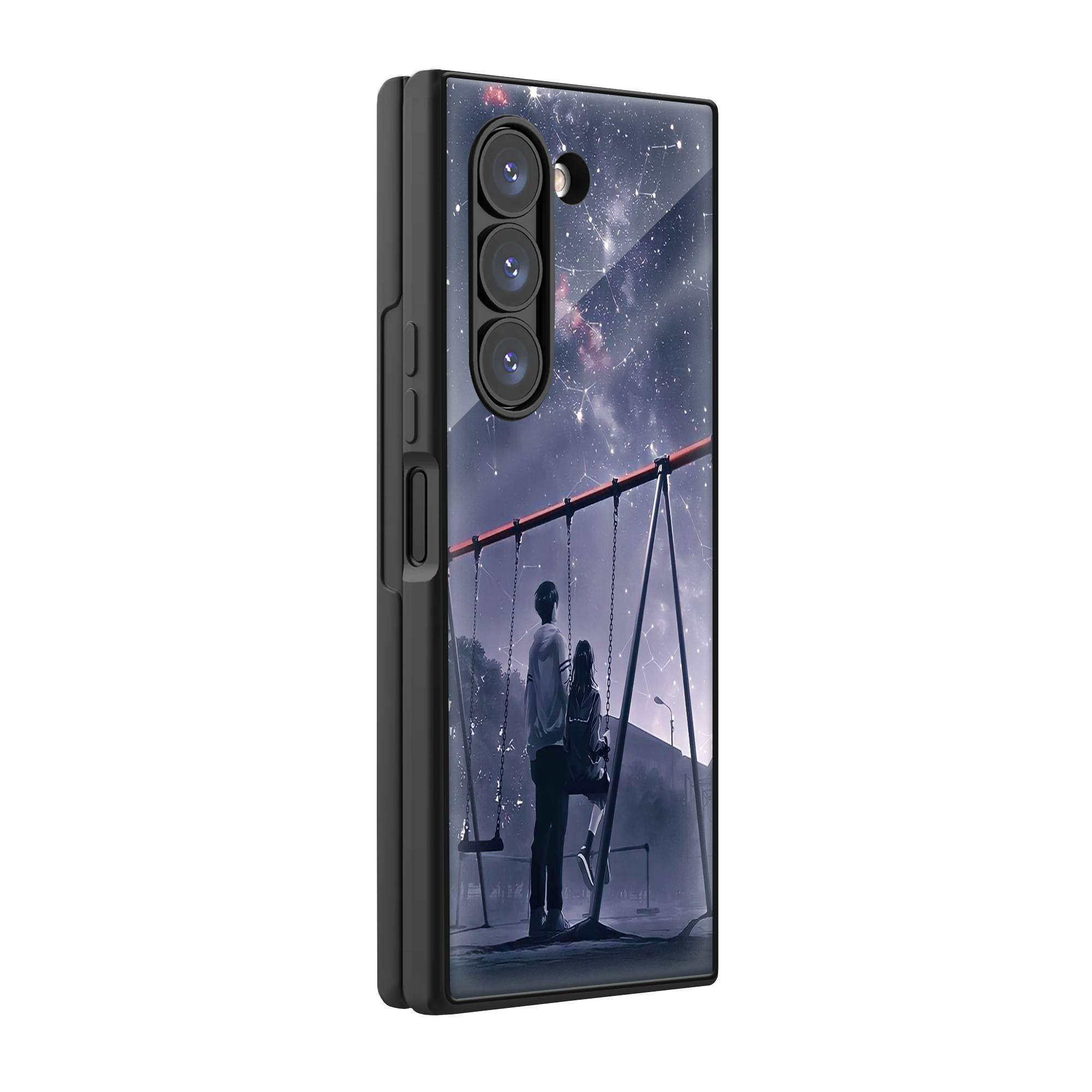 Love Couple Samsung Z Fold Glass Case image 0
