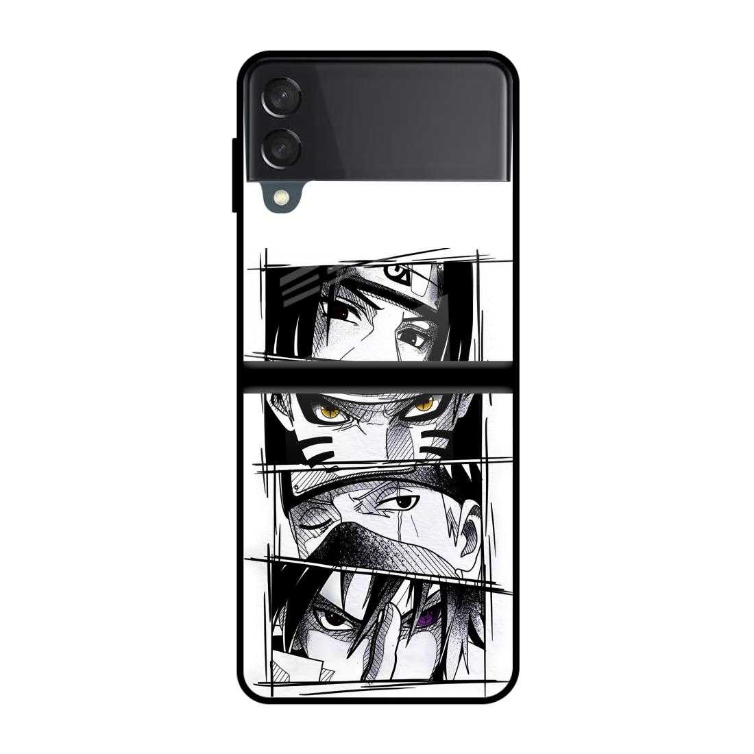 Naruto Eyes Samsung  Z Flip 4 Glass Case image 0