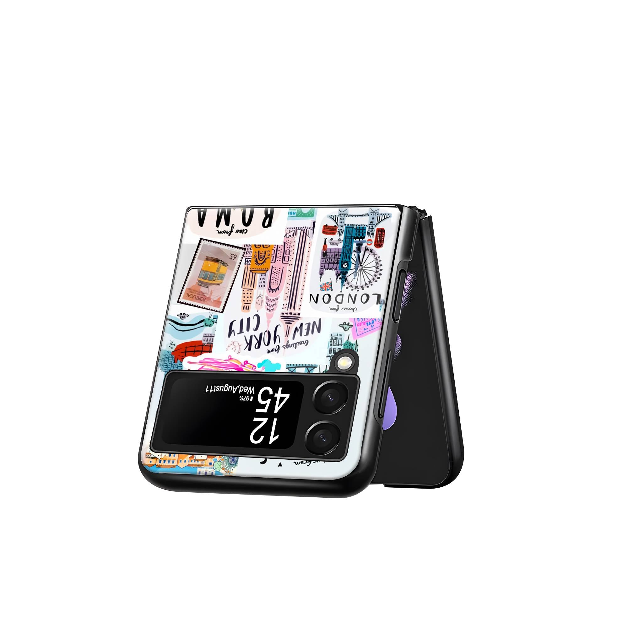Wanderlust Vibes Samsung Z Flip Glass Case image 2