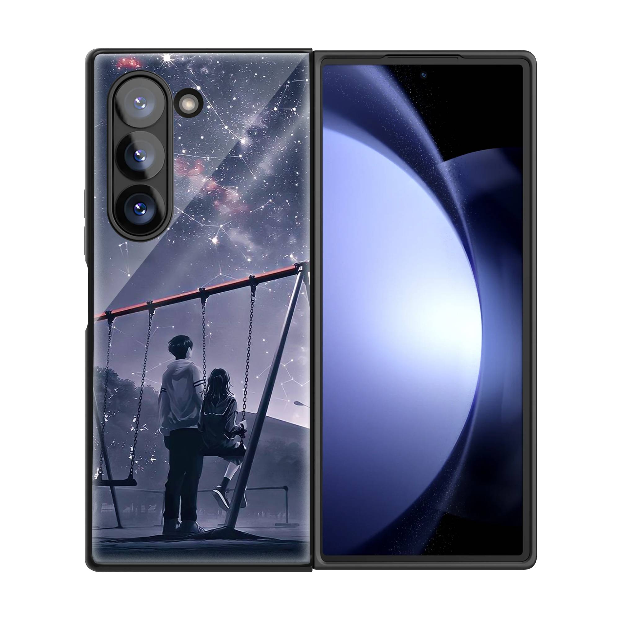 Love Couple Samsung Z Fold Glass Case image 2