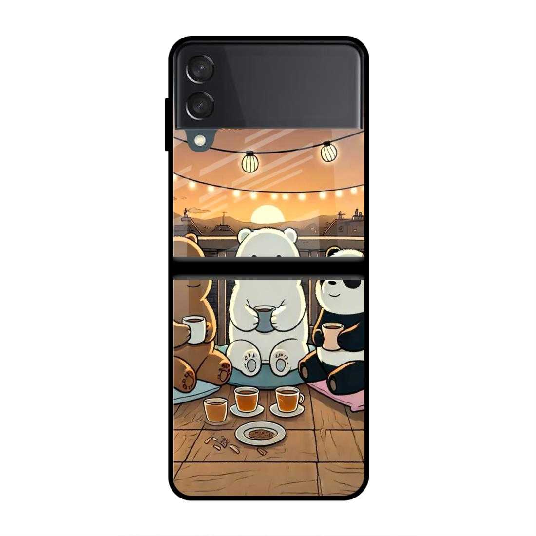 We Bare Bears Samsung Z Flip 4 Glass Case image 0