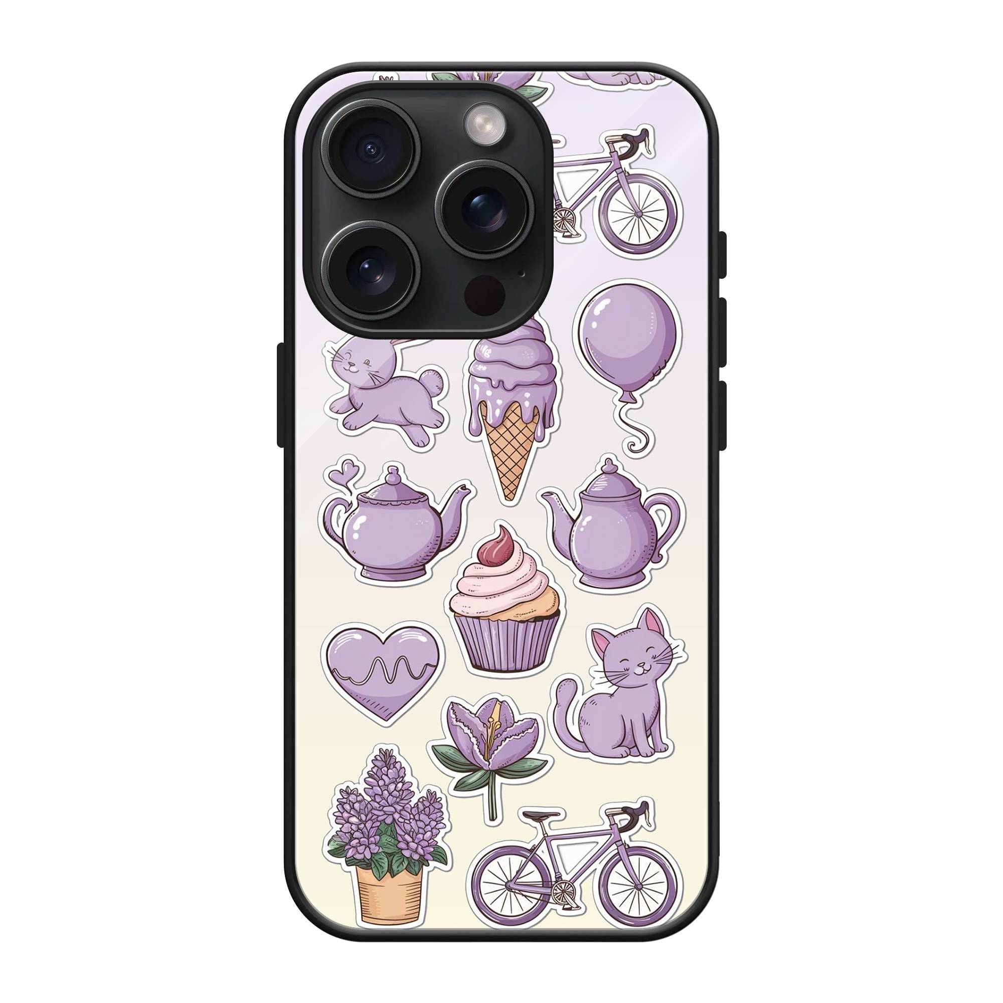 Cupcakes And Cat Glass Case image 0