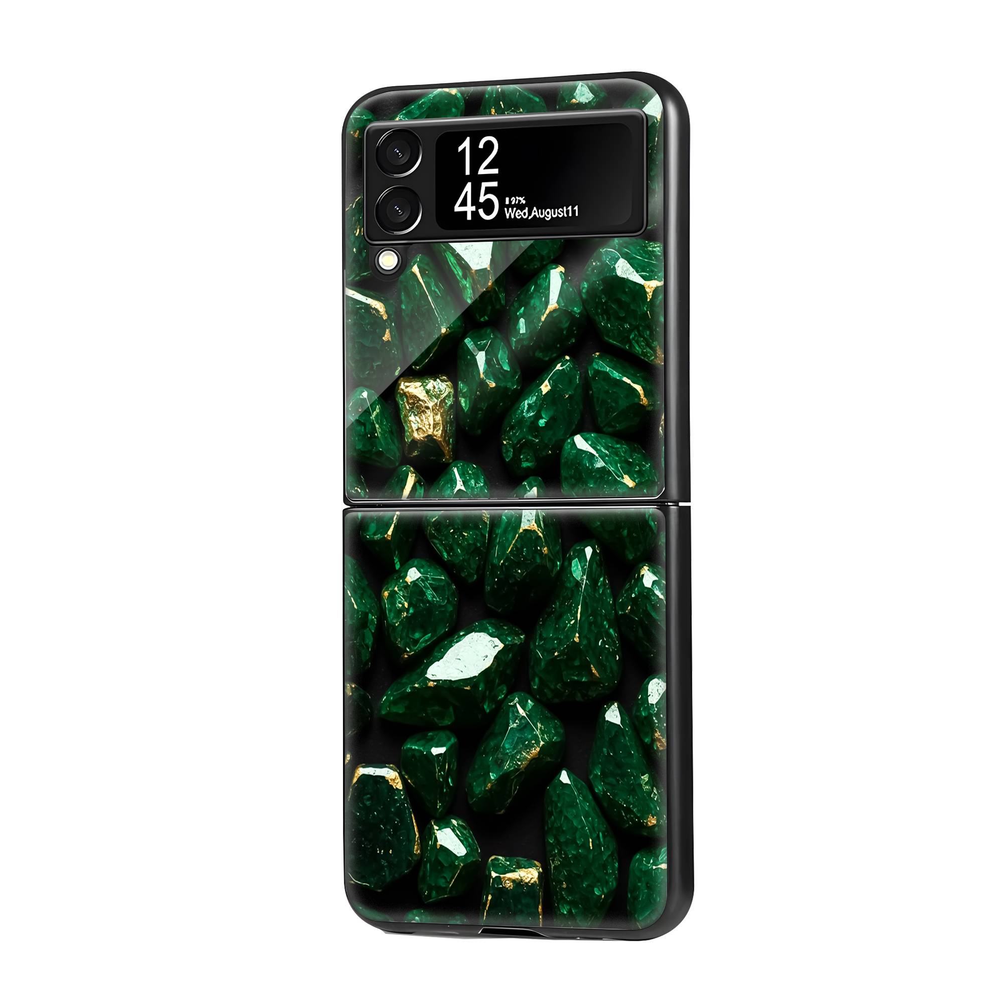 Emerald Samsung Z Flip Glass Case image 0