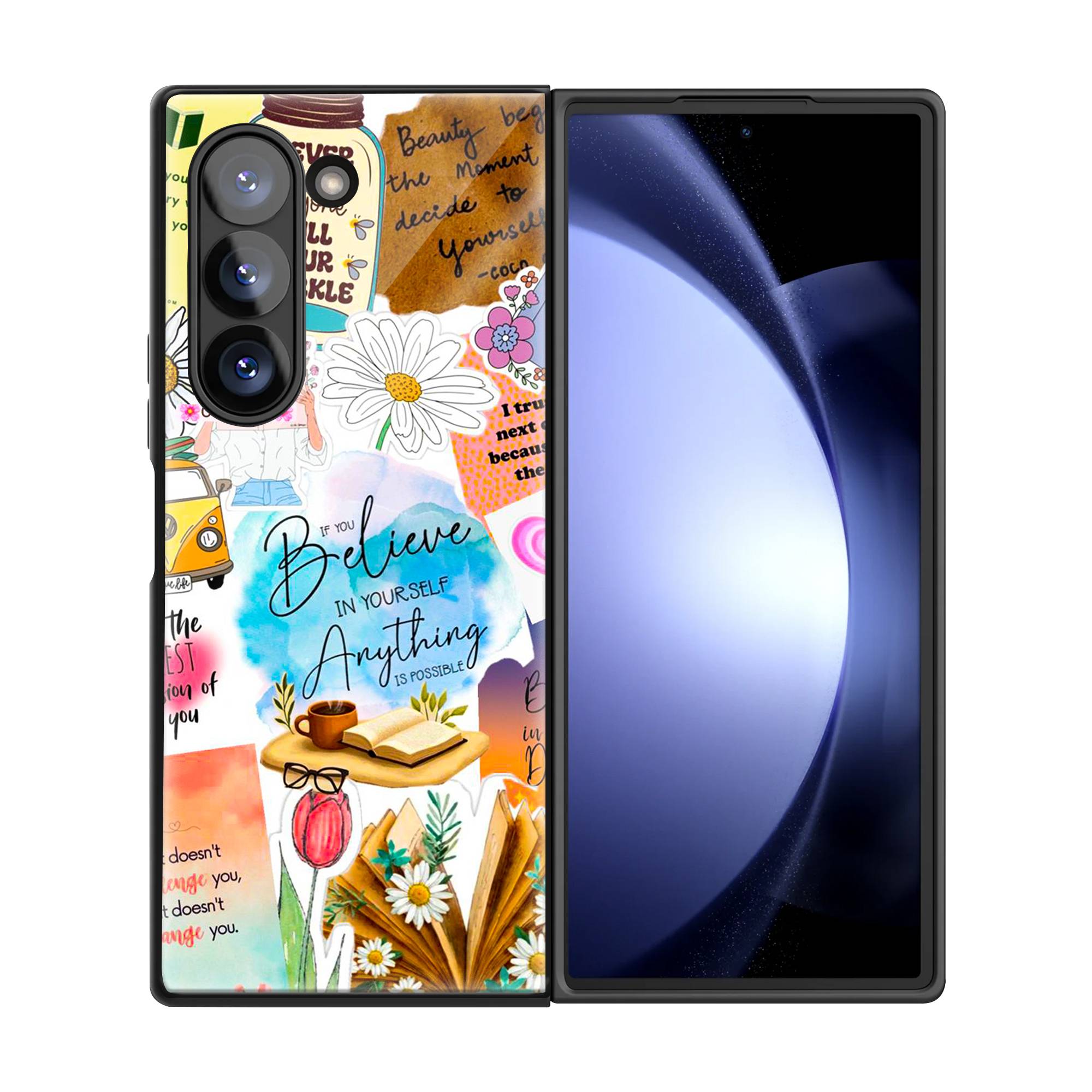 Inspirational Stickers Samsung Z Fold Glass Case image 2