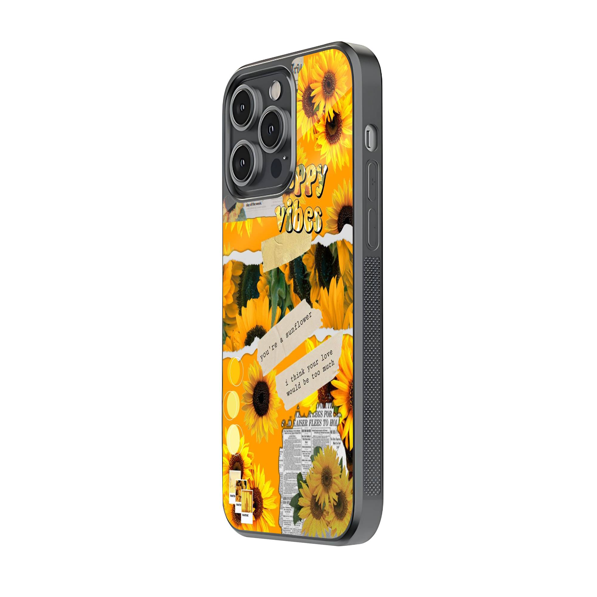 Happy Vibes Glass Case image 1