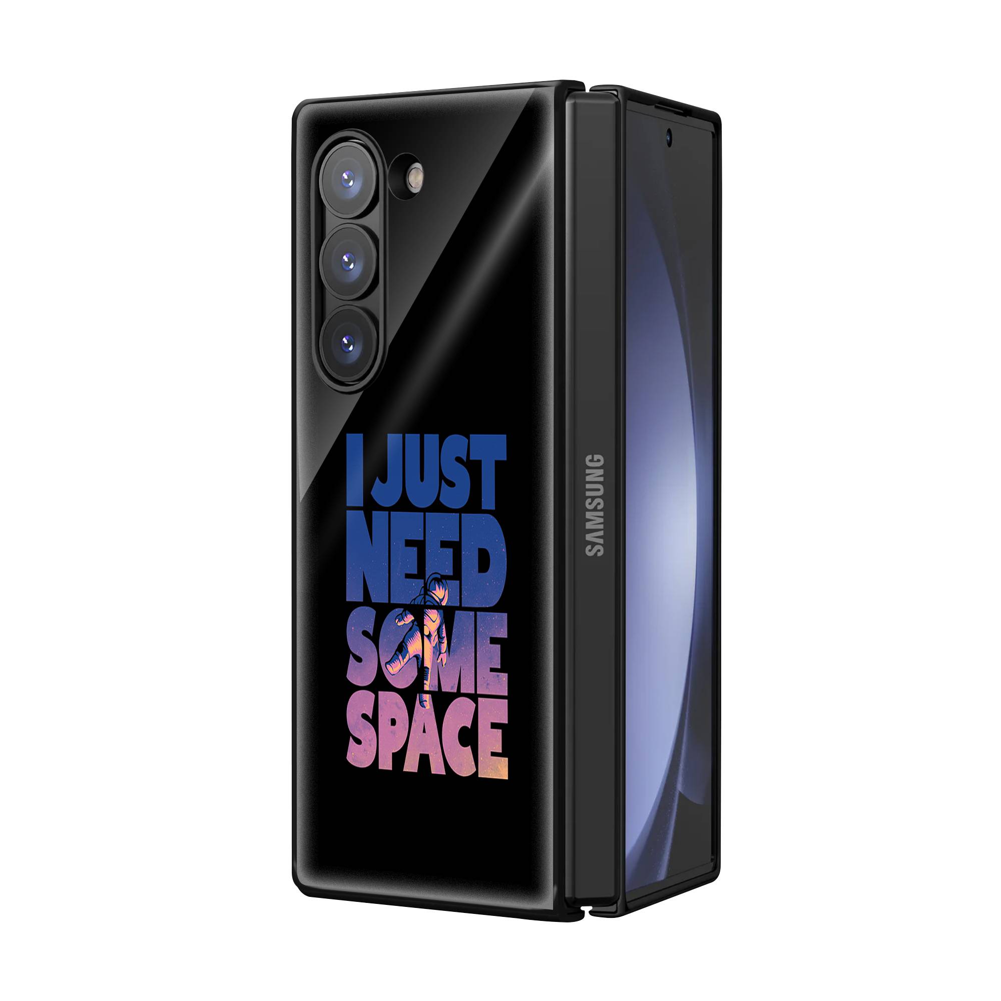 I Just Need Some Space Samsung Z Fold Glass Case image 1