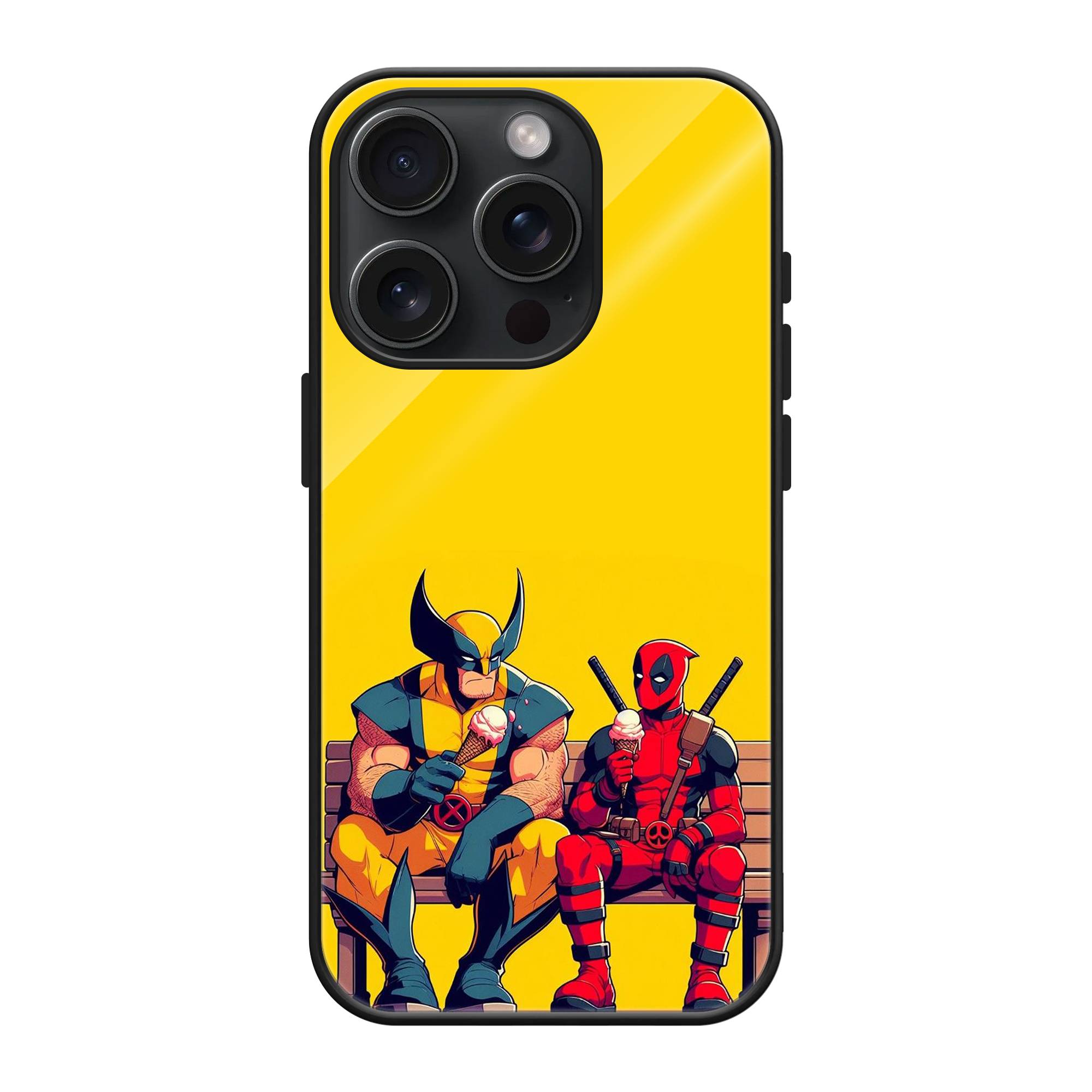 Deadpool Cartoon Glass Case image 0