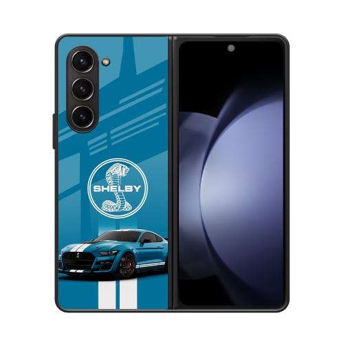 Blue Shelby Samsung Z Fold 5 5G Glass Case image 0