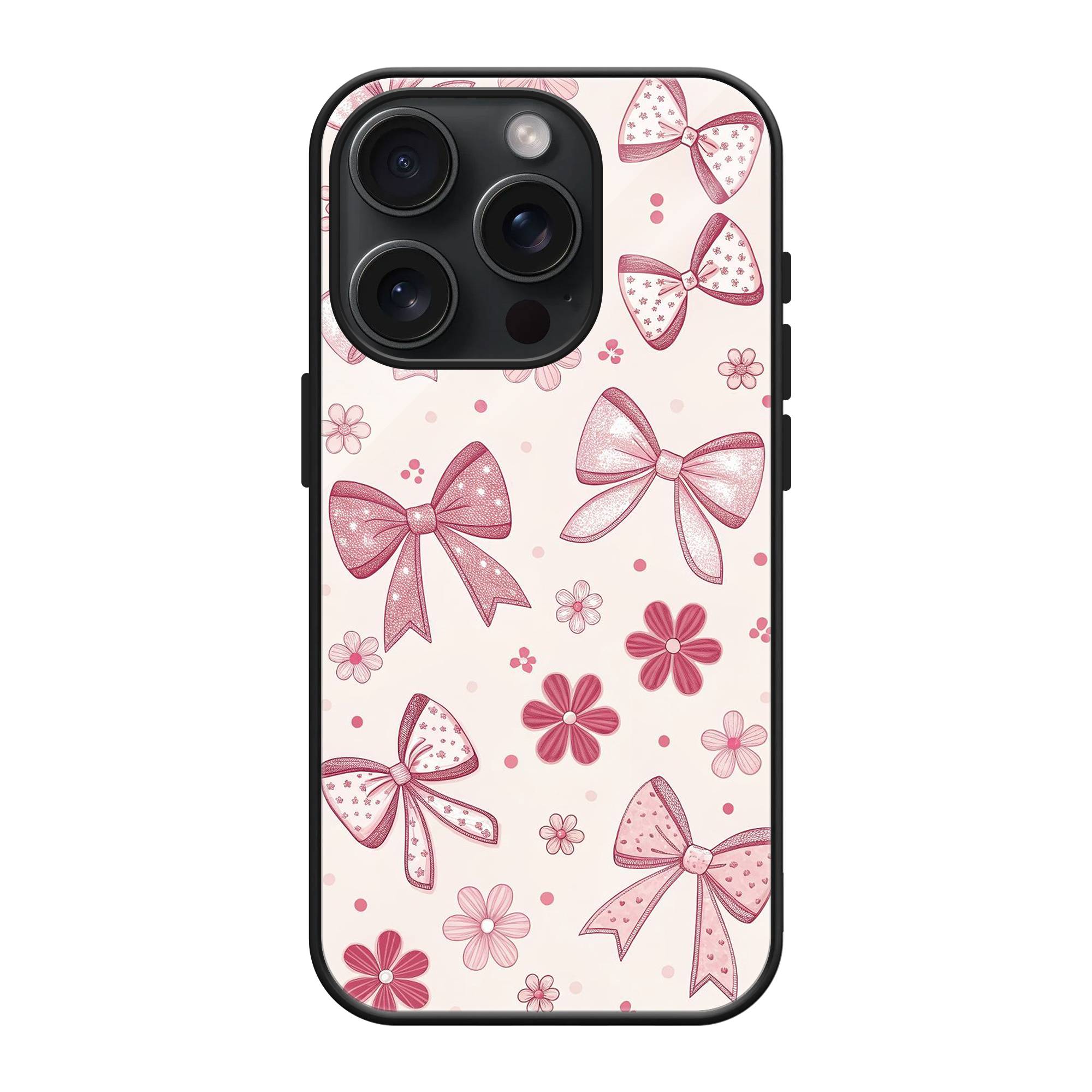 Pink Bow Glass Case image 0