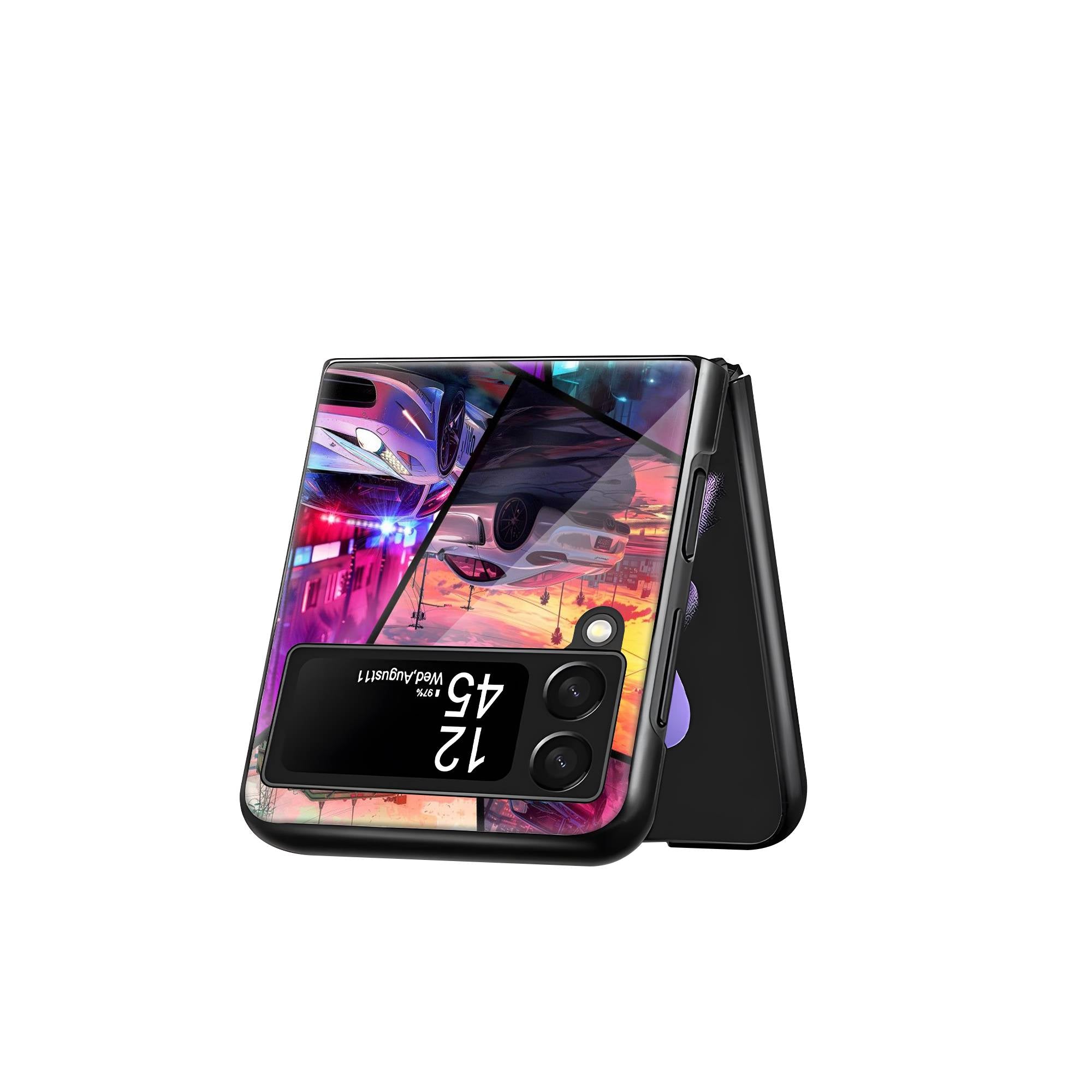 GTA Cars Samsung Z Flip Glass Case image 2