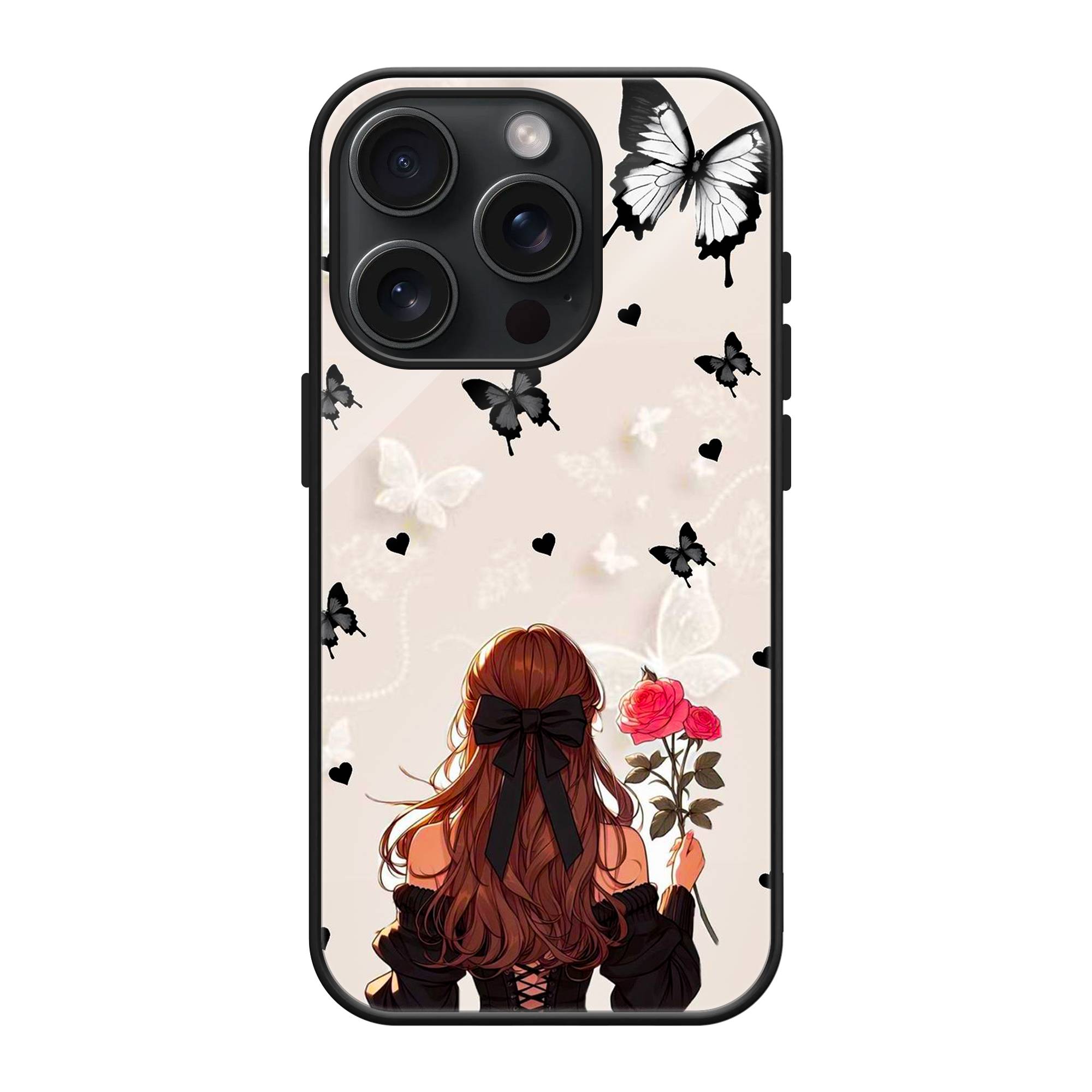 Roses and Wings Glass Case image 0