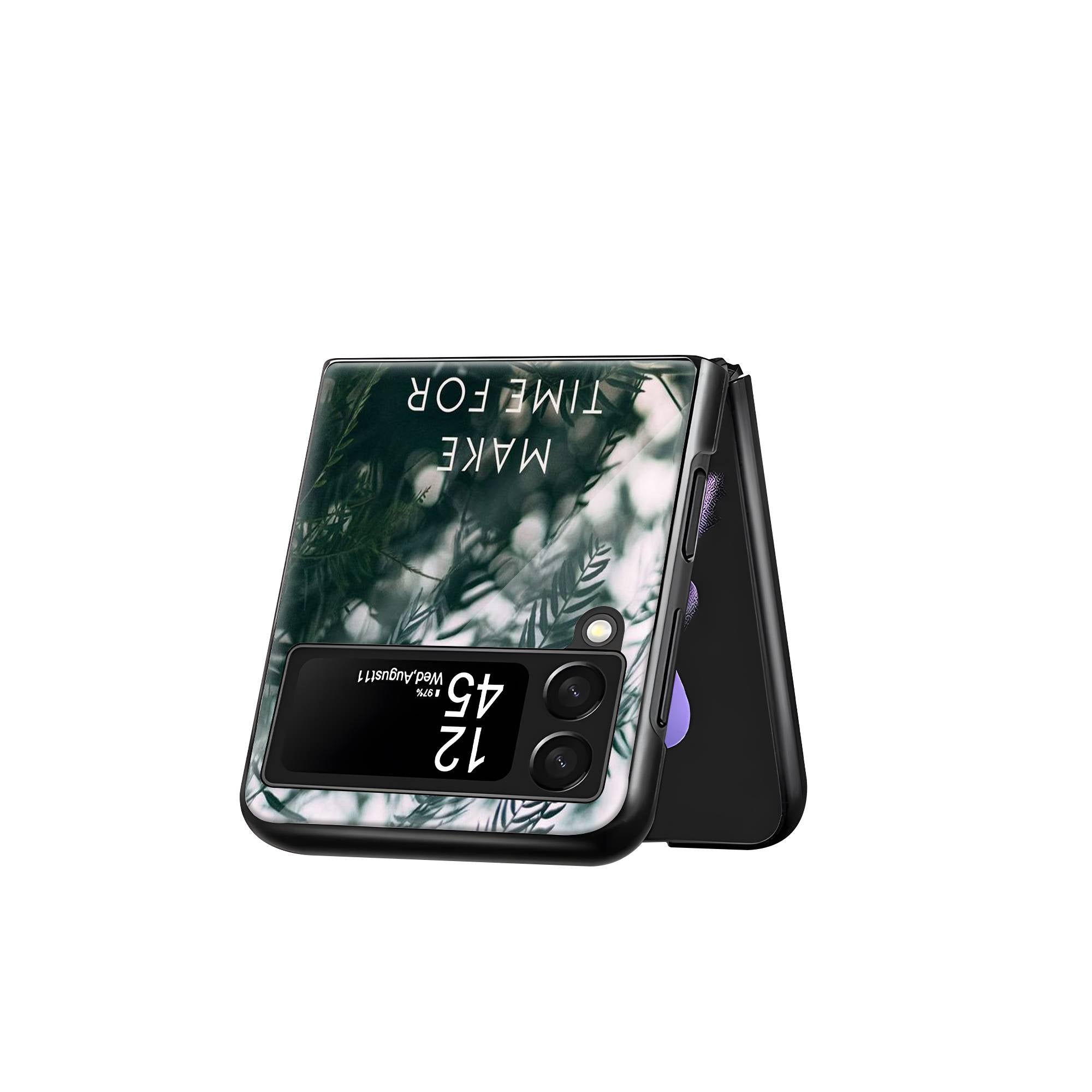 Time For Yourself Samsung Z Flip Glass Case image 2