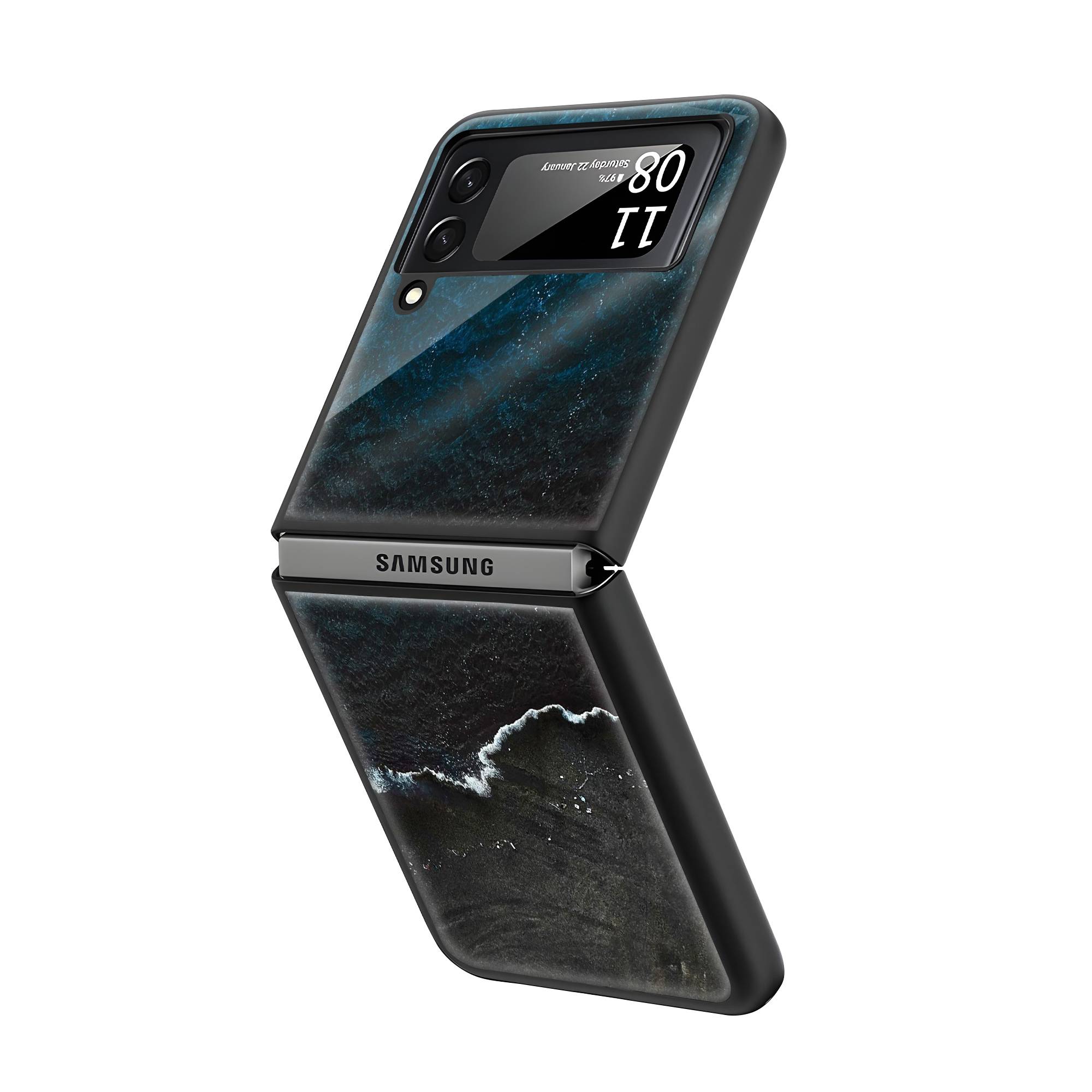 Beach Ocean Mood Samsung Z Flip Glass Case image 1