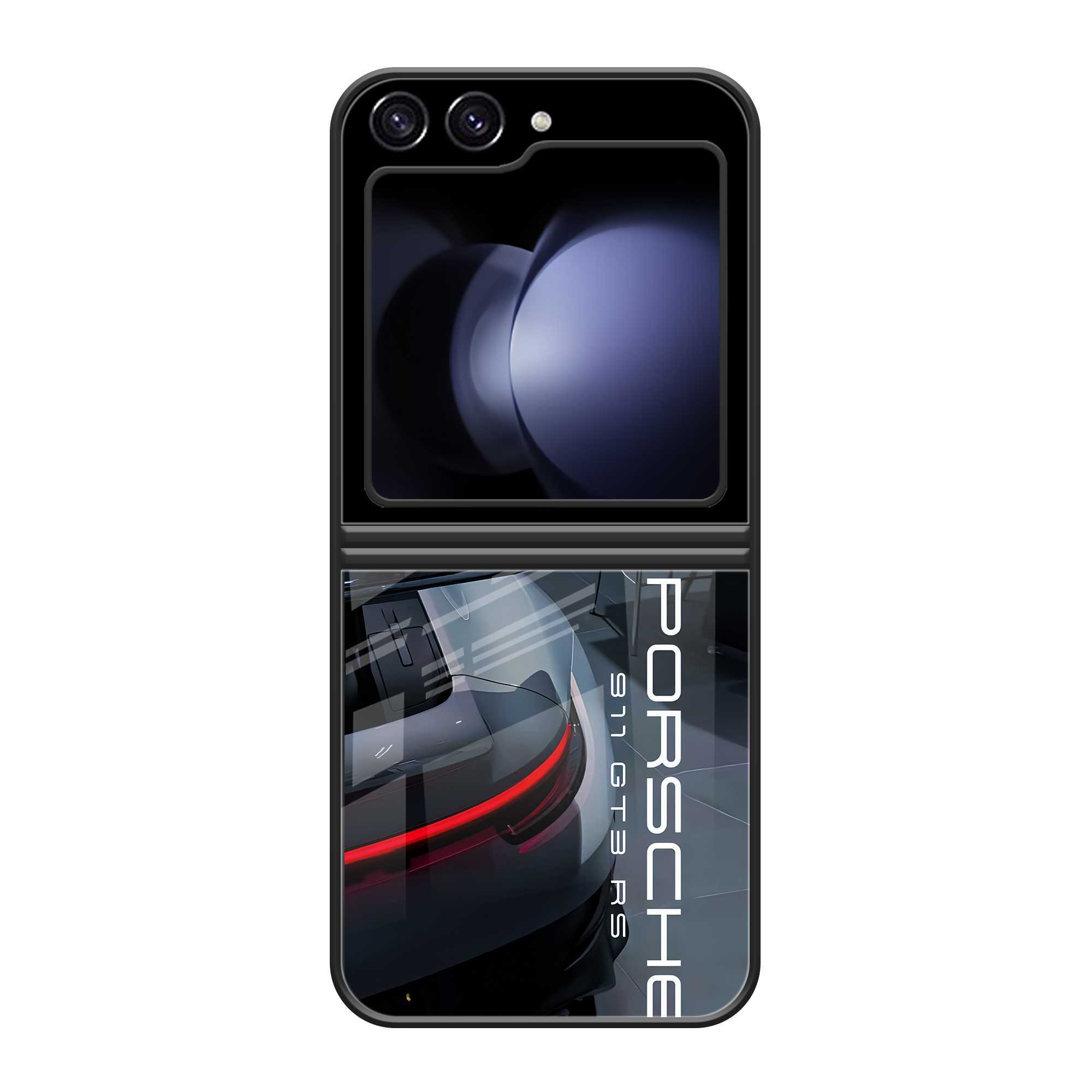 Porsche GT3 Samsung Z Flip 5 Glass Case image 0