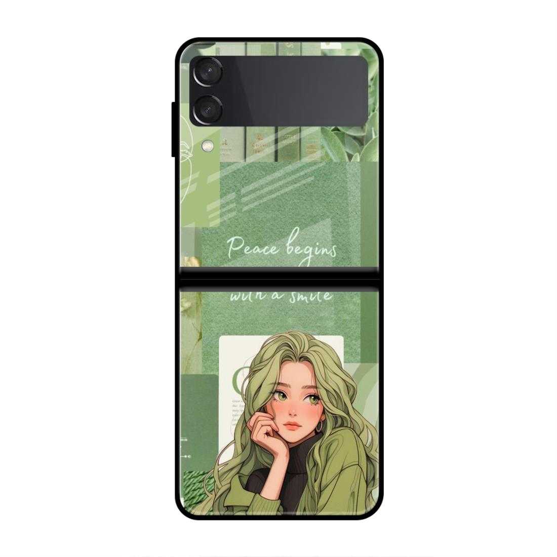 Peace Begins Samsung Z Flip 3 Glass Case image 0