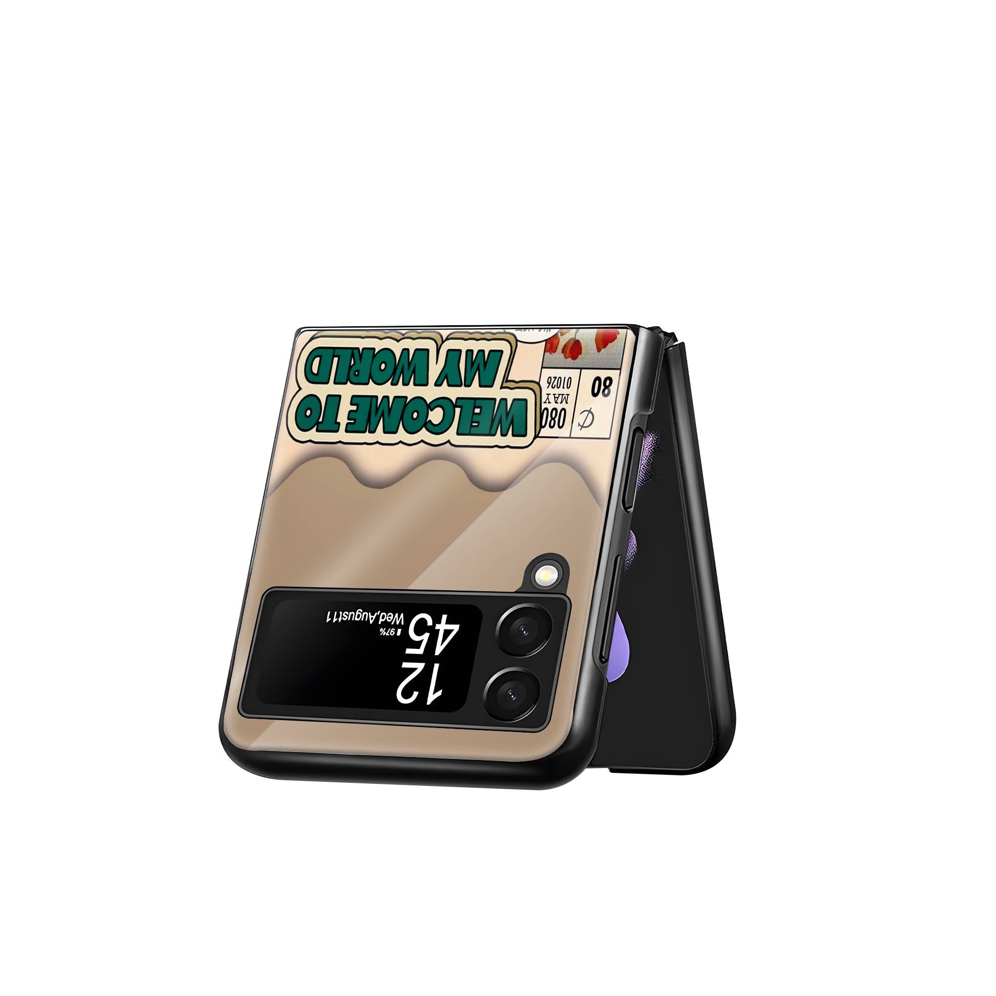 Coffee Pop Samsung Z Flip Glass Case image 2